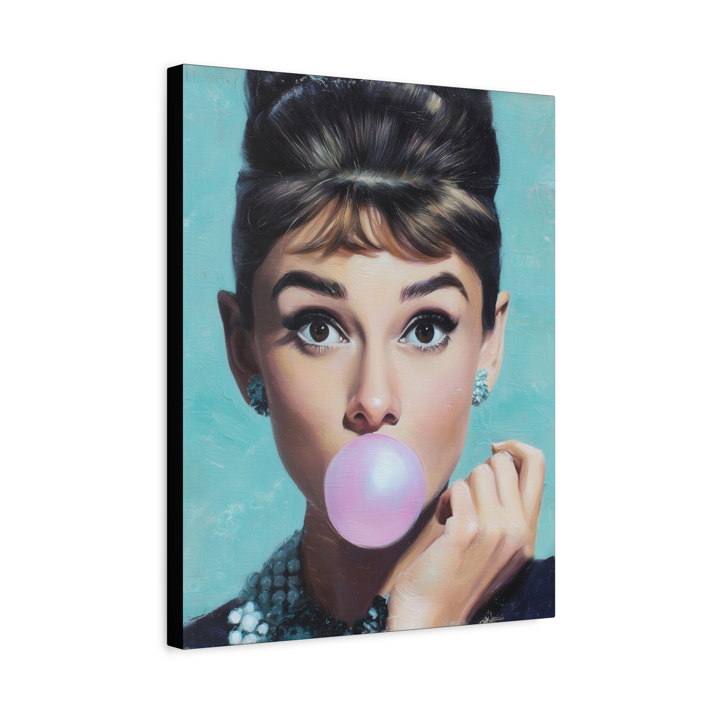 Gallery Wrapped Canvas, The Diva Project Art Canvas, Pinup Art Canvas – Audrey Hepburn - FIVE
