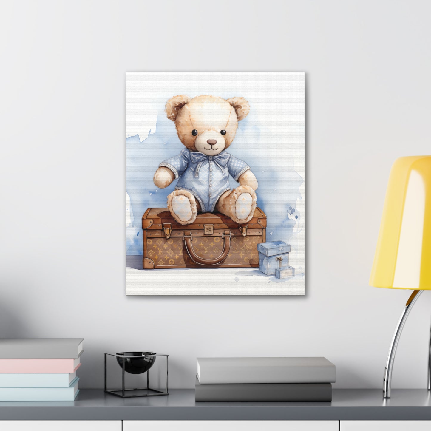 Canvas Gallery Wrap - LV Bear Wall Art - Blu