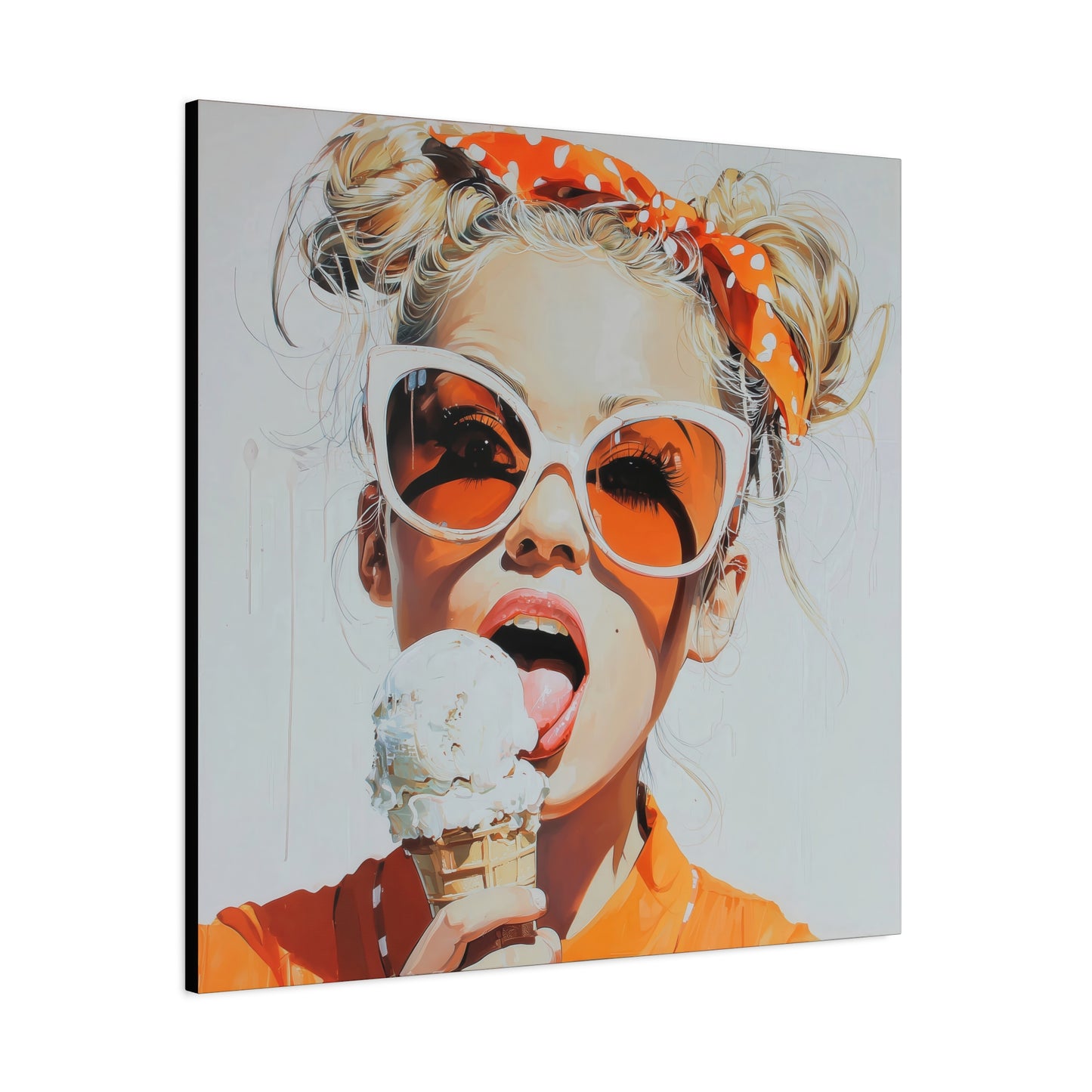 Gallery Wrapped Canvas, Sweet Summer Nostalgia, Sugar and Spice Art Canvas, Ice Cream Dreams Art – Birdie