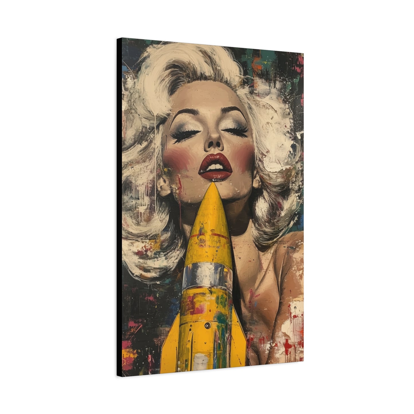 Gallery Wrapped Canvas, Guilt and Grit Adult Art Canvas, Erotic Pinup Art Canvas – Jennifer