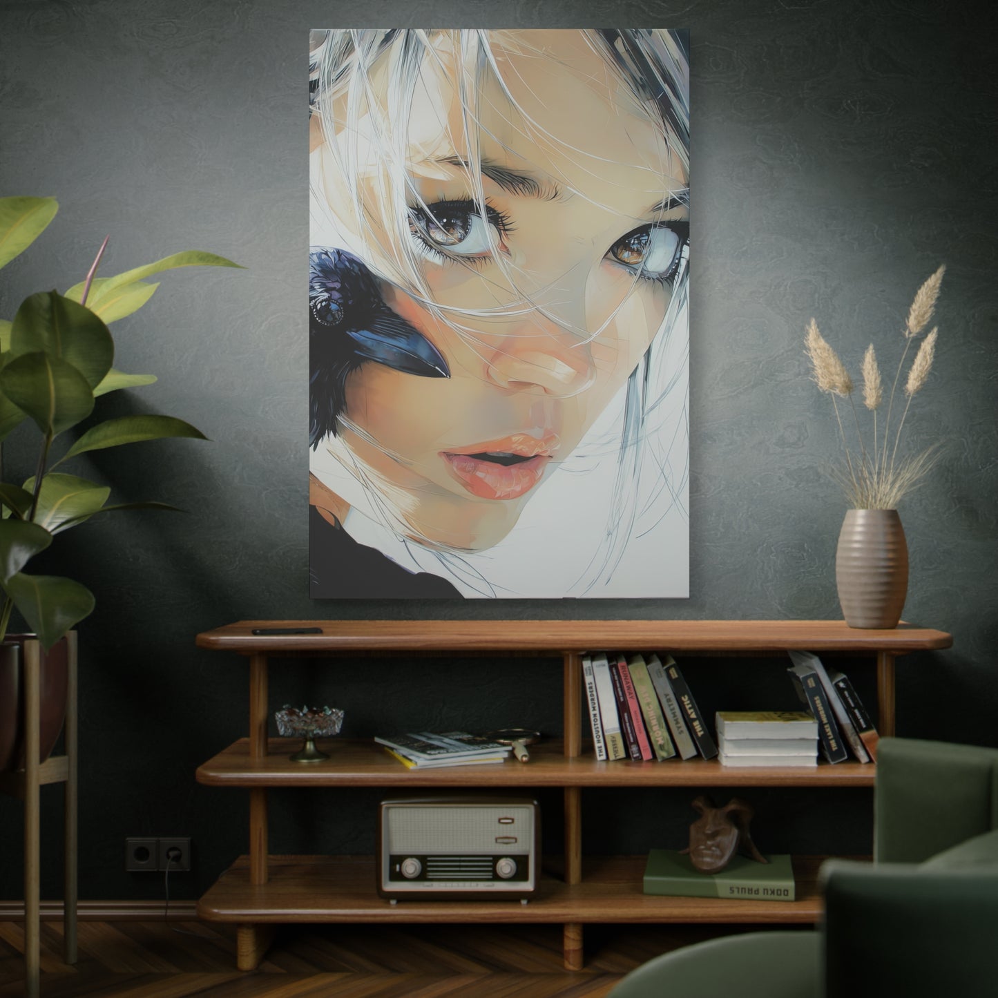 Gallery Wrapped Canvas, Myth and Bones Gothic Art Canvas, Dark Muse Canvas - Danika