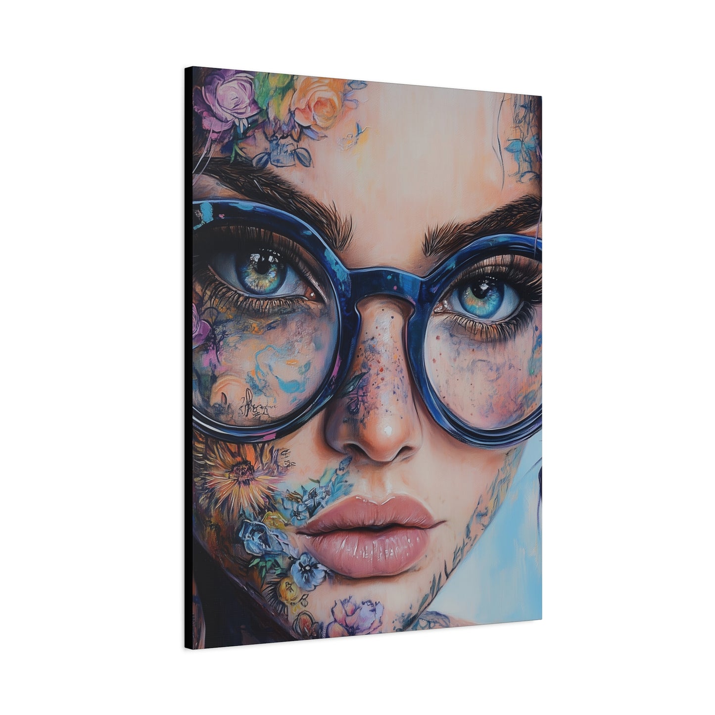 Canvas Gallery Wrap, Ladies in Lenses Wall Art, Abstract Femme Girl Art - Sara