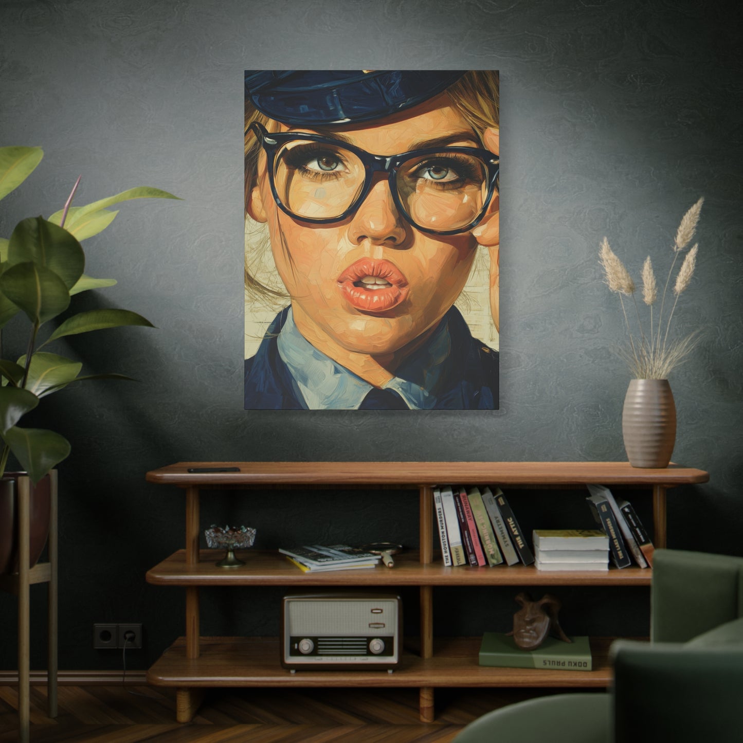 Gallery Wrapped Canvas, Liberty and Lace Art Canvas, Erotic Pinup Art Canvas – Dixie