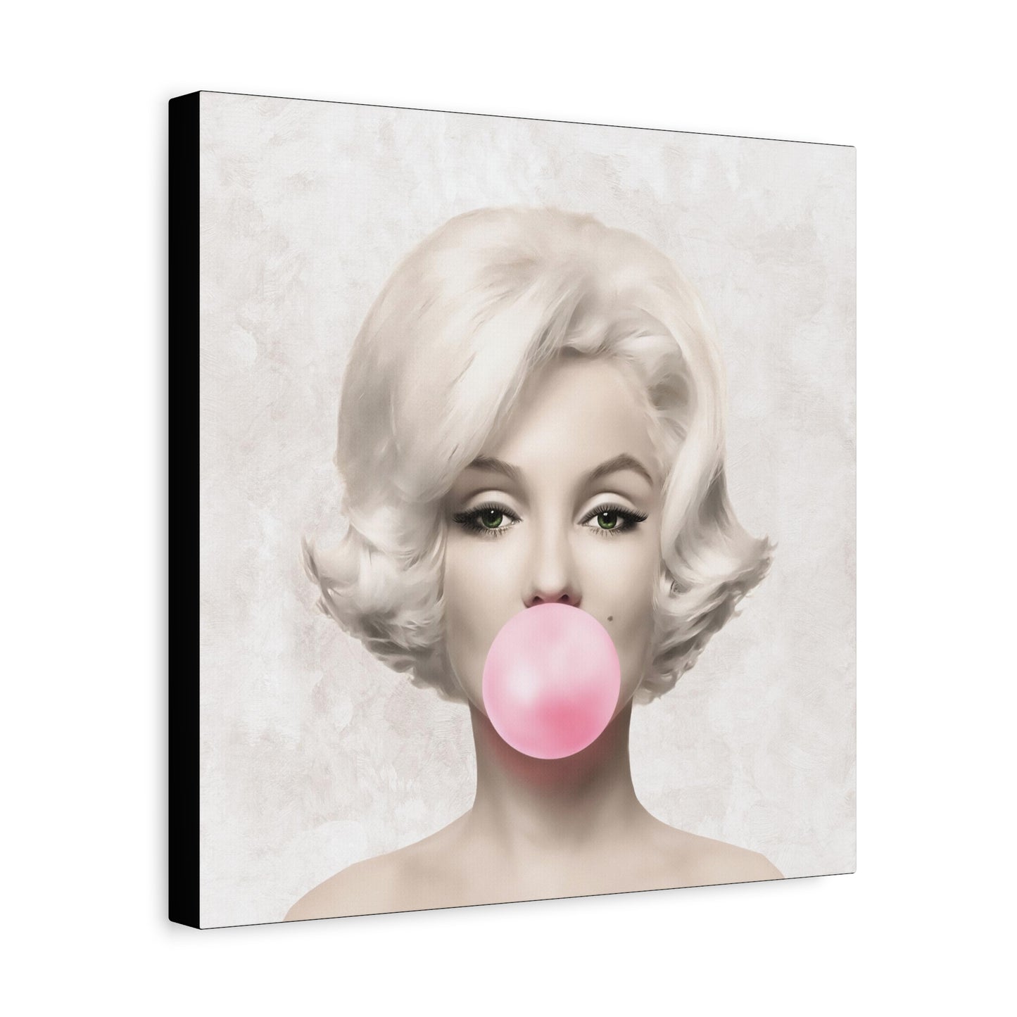Gallery Wrapped Canvas, Marilyn Monroe Art Canvas, Celebrity Diva Art Canvas – Marilyn Monroe Bubblegum