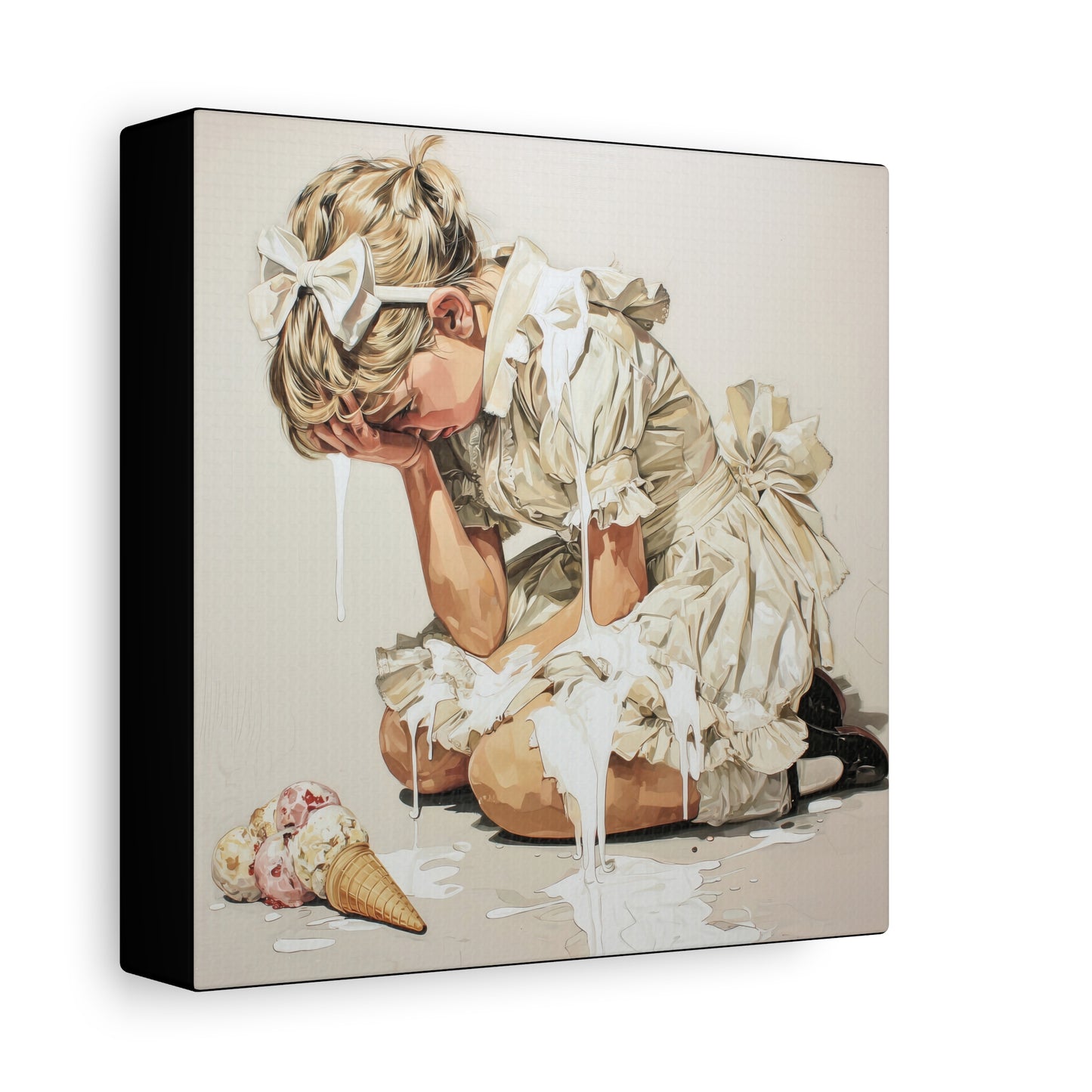 Gallery Wrapped Canvas, Sweet Summer Nostalgia, Sugar and Spice Art Canvas, Ice Cream Dreams Art – Clara