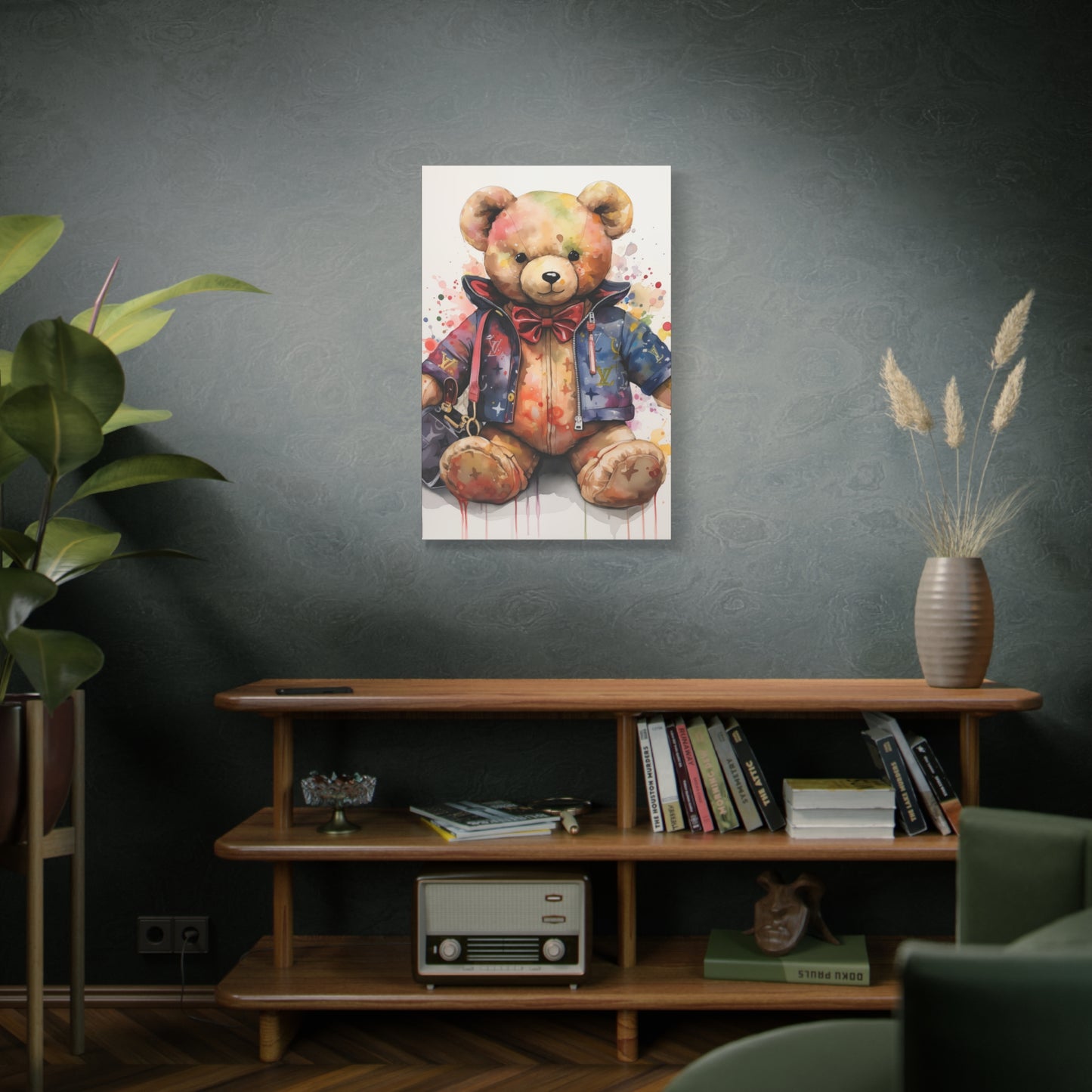 Canvas Gallery Wrap - Designer Bear Wall Art - Drip