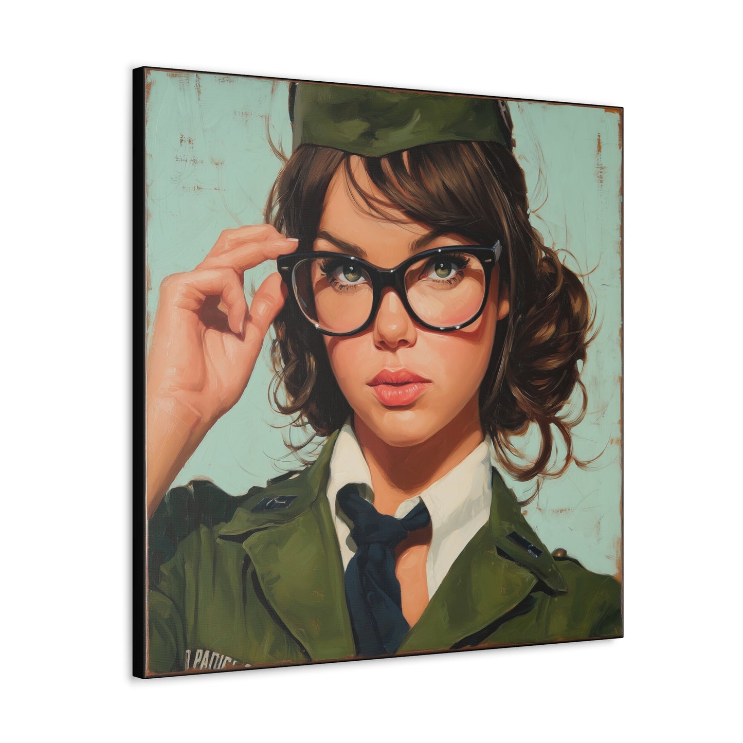 Gallery Wrapped Canvas, Liberty and Lace Art Canvas, Erotic Pinup Art Canvas – Piper