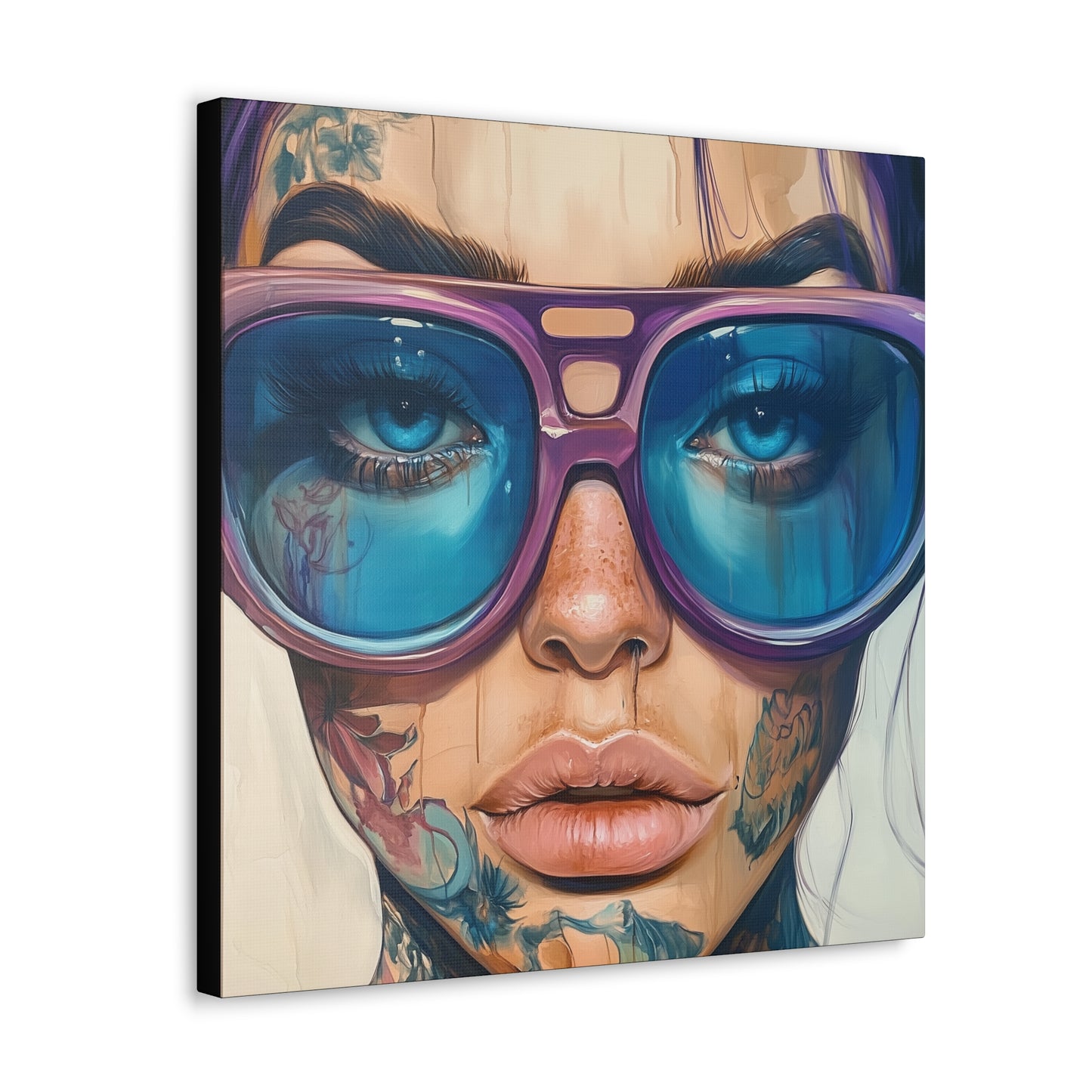 Canvas Gallery Wrap, Ladies in Lenses Wall Art, Abstract Femme Girl Art - Jane