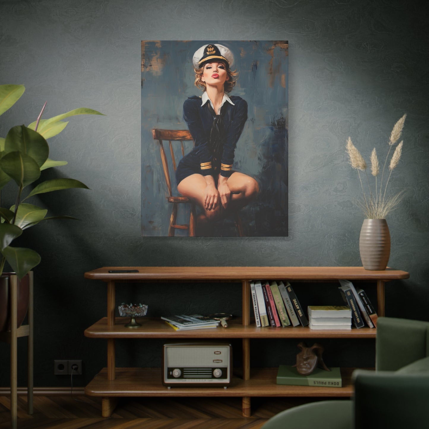 Gallery Wrapped Canvas, Liberty and Lace Art Canvas, Erotic Pinup Art Canvas – Ginger