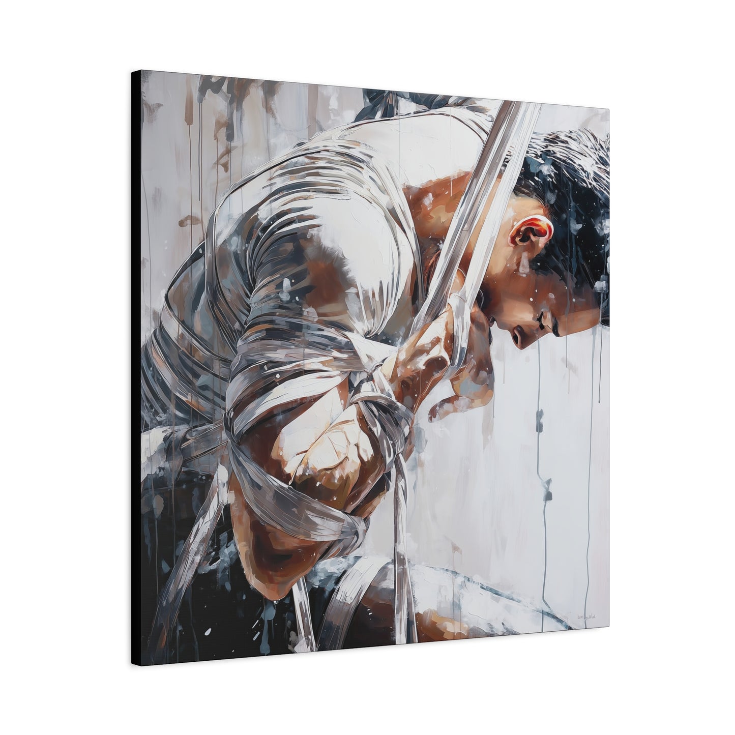 Gallery Wrapped Canvas, Ropes and Reverence Art Canvas, Erotic Shibari Art Canvas – Cassian