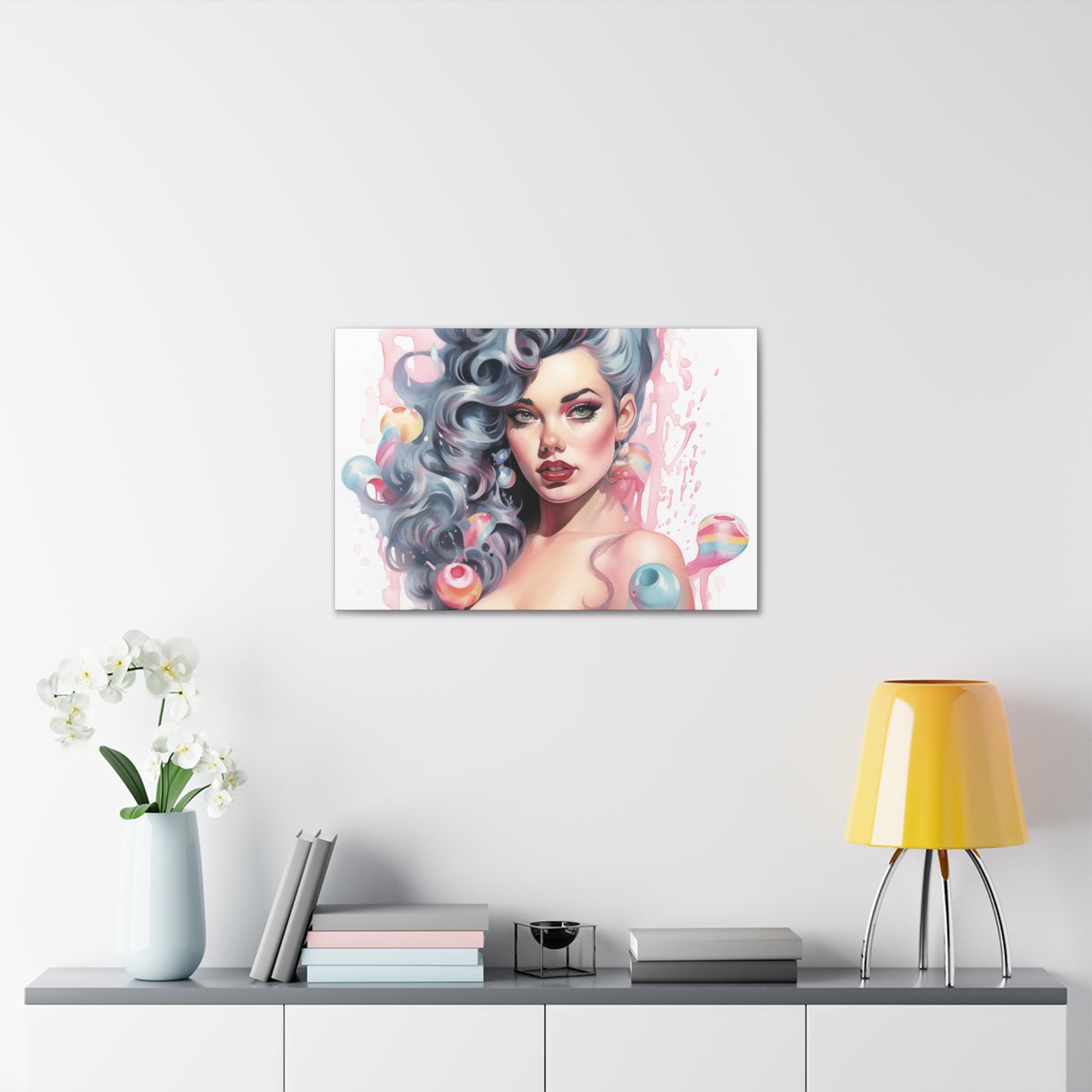 Canvas Wall Art, Gallery Wrapped Pop Art, Femme Doll Wall Art – Lux