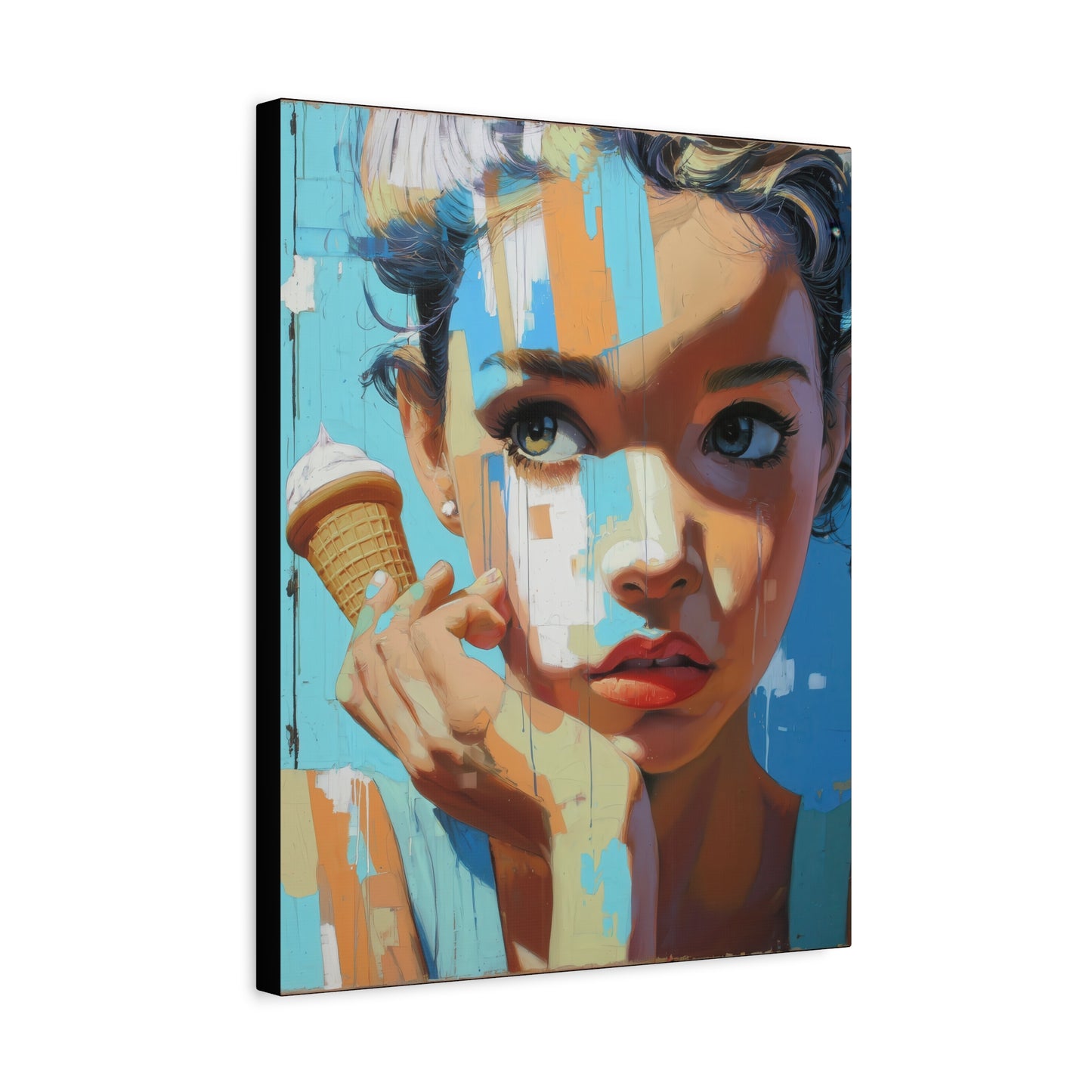 Gallery Wrapped Canvas, Sweet Summer Nostalgia, Sugar and Spice Art Canvas, Ice Cream Dreams Art – Rue