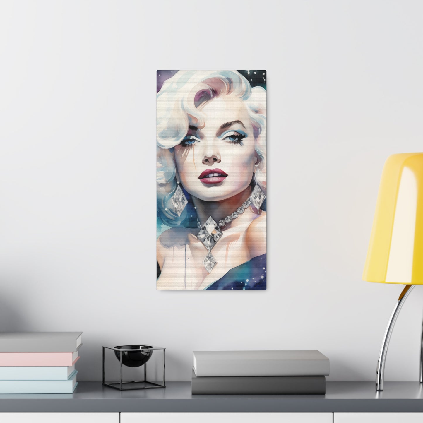 Canvas Wall Art, Gallery Wrapped Pop Art, Celebrity Wall Art – Marilyn Monroe - Diamonds