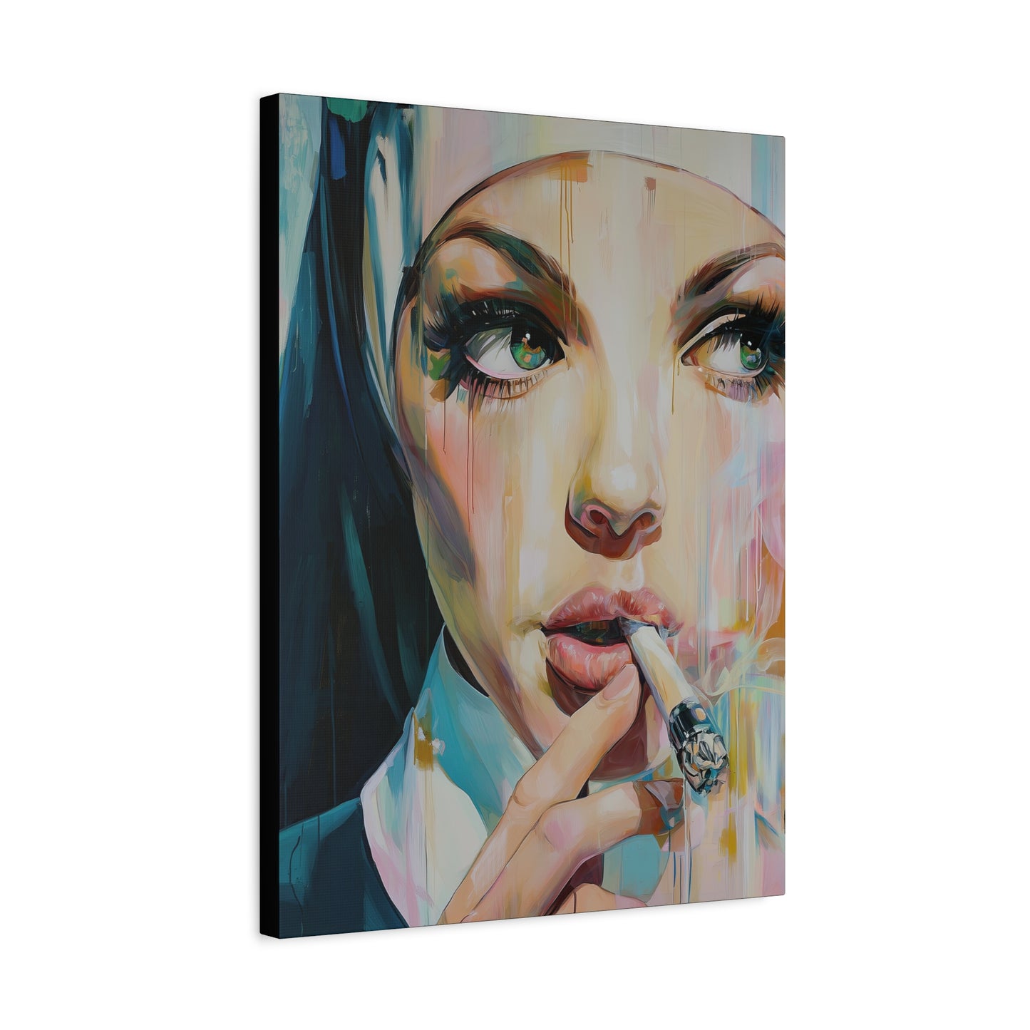 Gallery Wrapped Canvas, Habits and Heresy Art Canvas, Naughty Nuns Art Canvas – Sister Seraphine