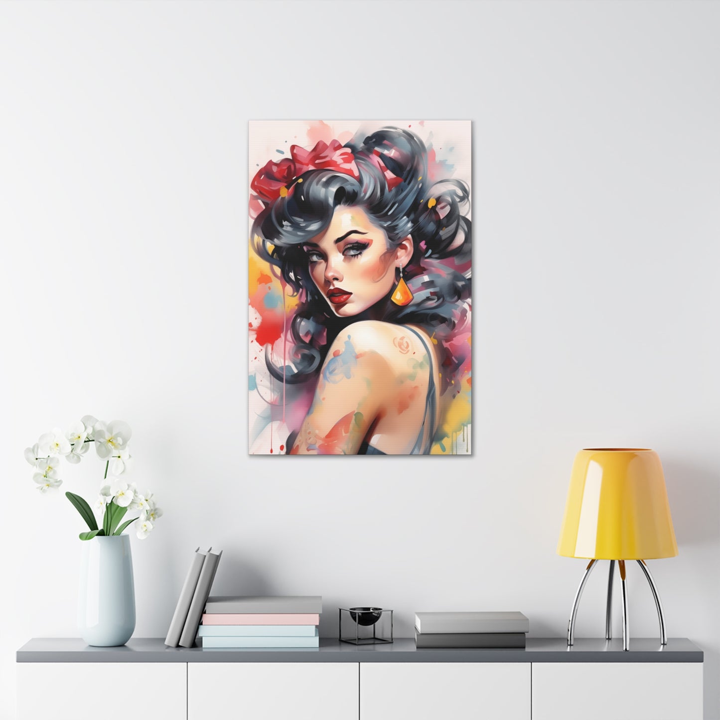 Canvas Wall Art, Gallery Wrapped Pop Art, Femme Doll Wall Art – Genevieve