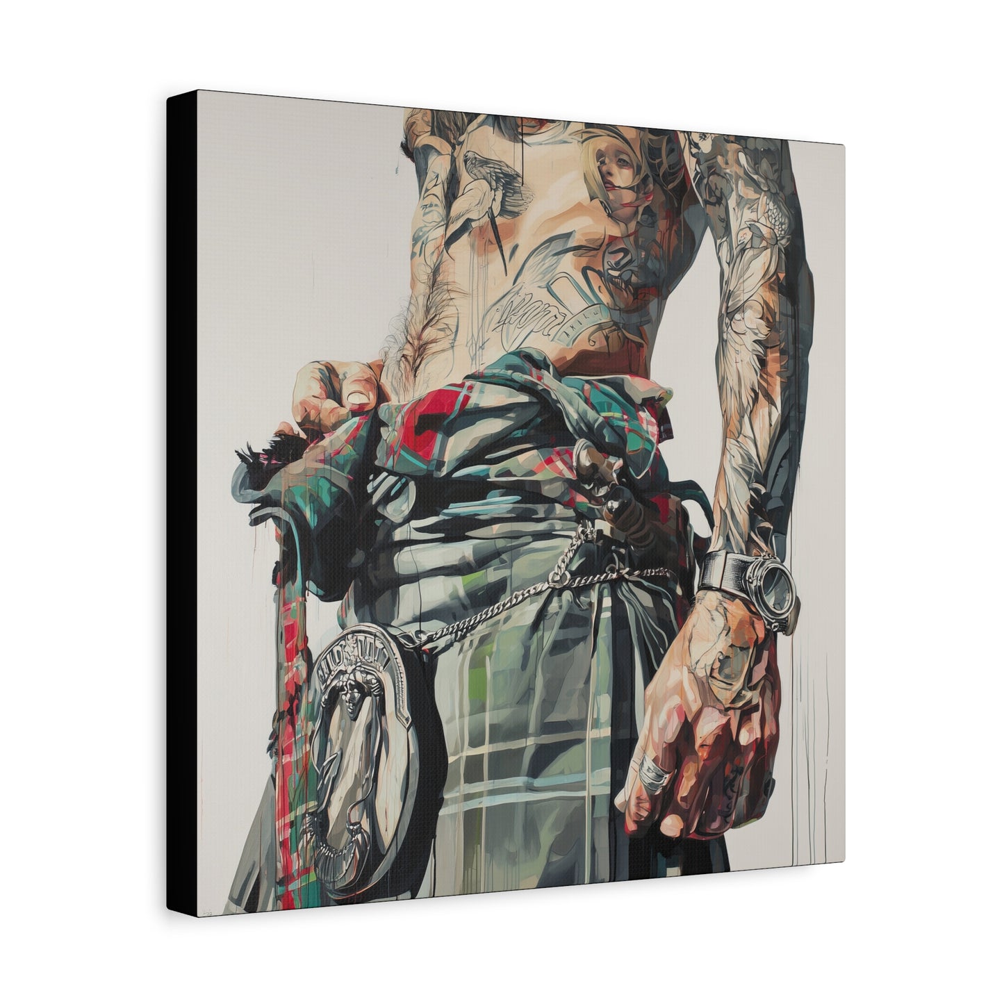 Gallery Wrapped Canvas, Kilts and Carnage Art Canvas, Erotic Pinup Art Canvas – Fraser