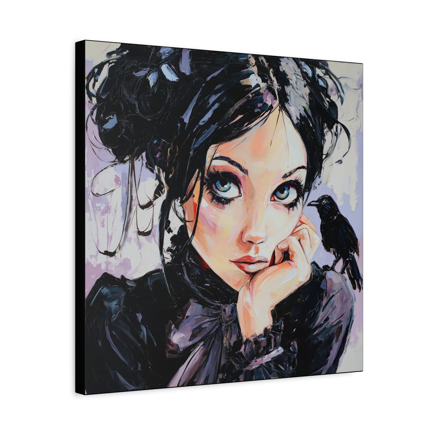 Gallery Wrapped Canvas, Myth and Bones Gothic Art Canvas, Dark Muse Canvas - Lark