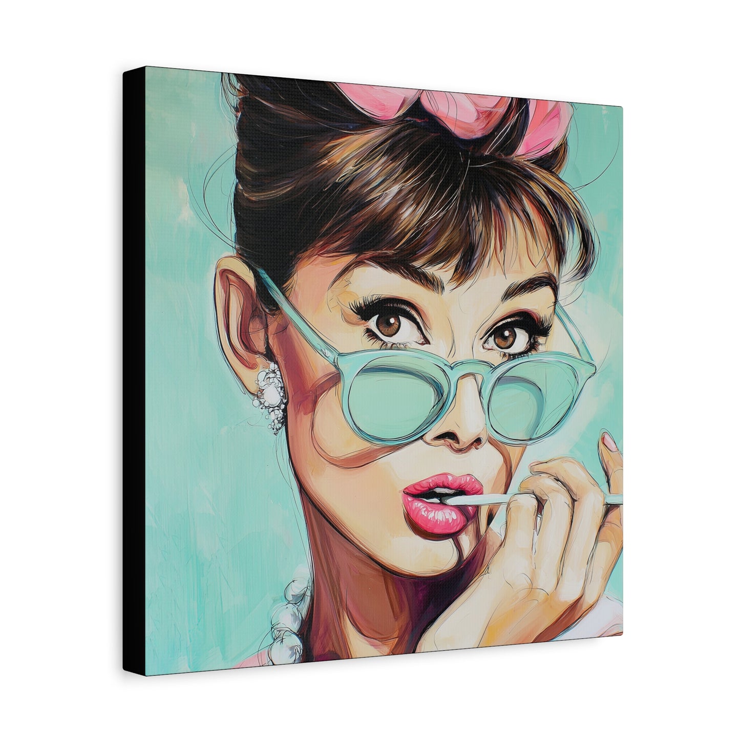 Gallery Wrapped Canvas, The Diva Project Art Canvas, Pinup Art Canvas – Audrey Hepburn - ELEVEN
