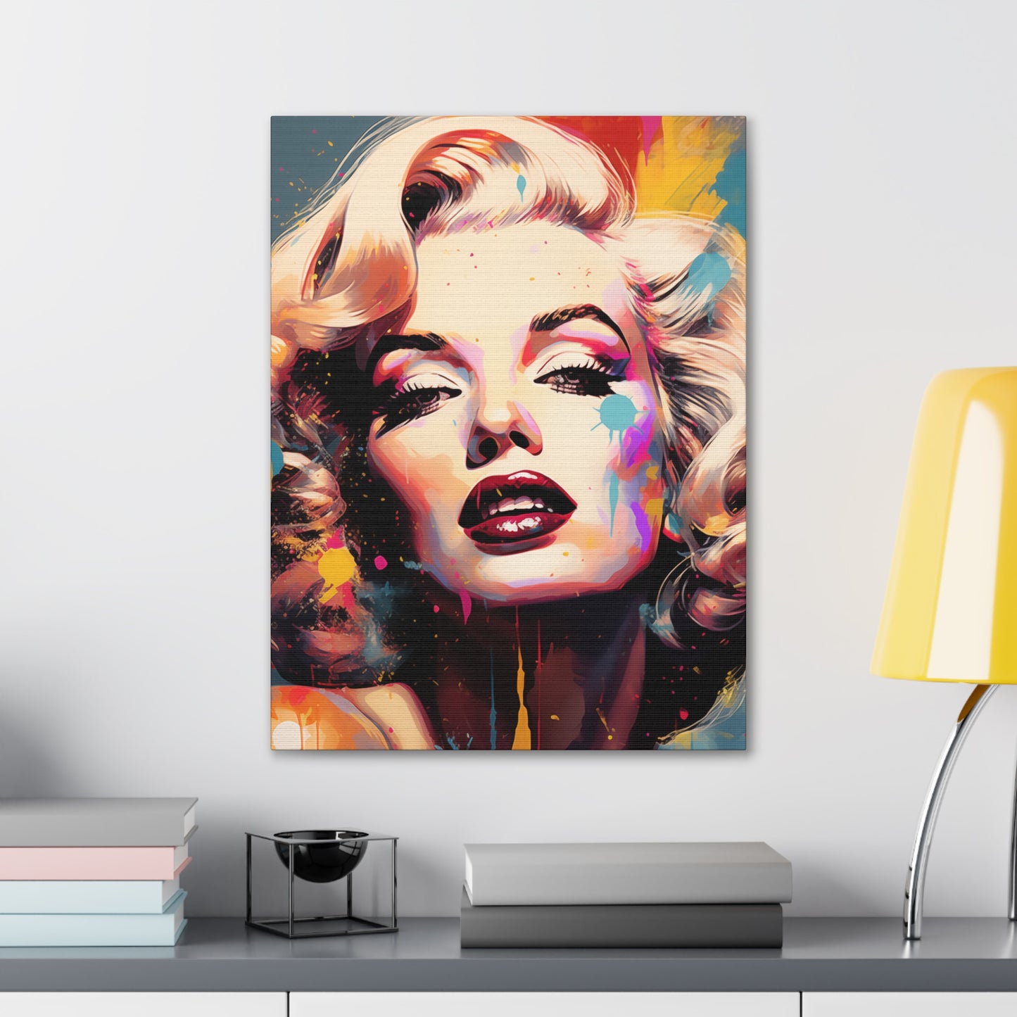 Canvas Wall Art, Gallery Wrapped Pop Art, Celebrity Wall Art – Marilyn Monroe - Abstract