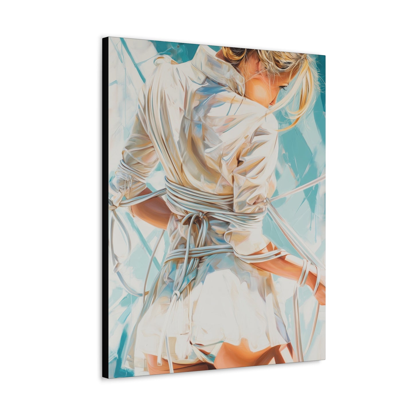 Gallery Wrapped Canvas, Ropes and Reverence Art Canvas, Erotic Shibari Art Canvas – Hannah's Sister