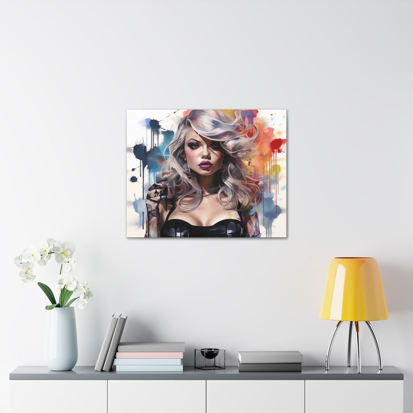 Canvas Wall Art, Gallery Wrapped Pop Art, Femme Doll Wall Art – Zephyr
