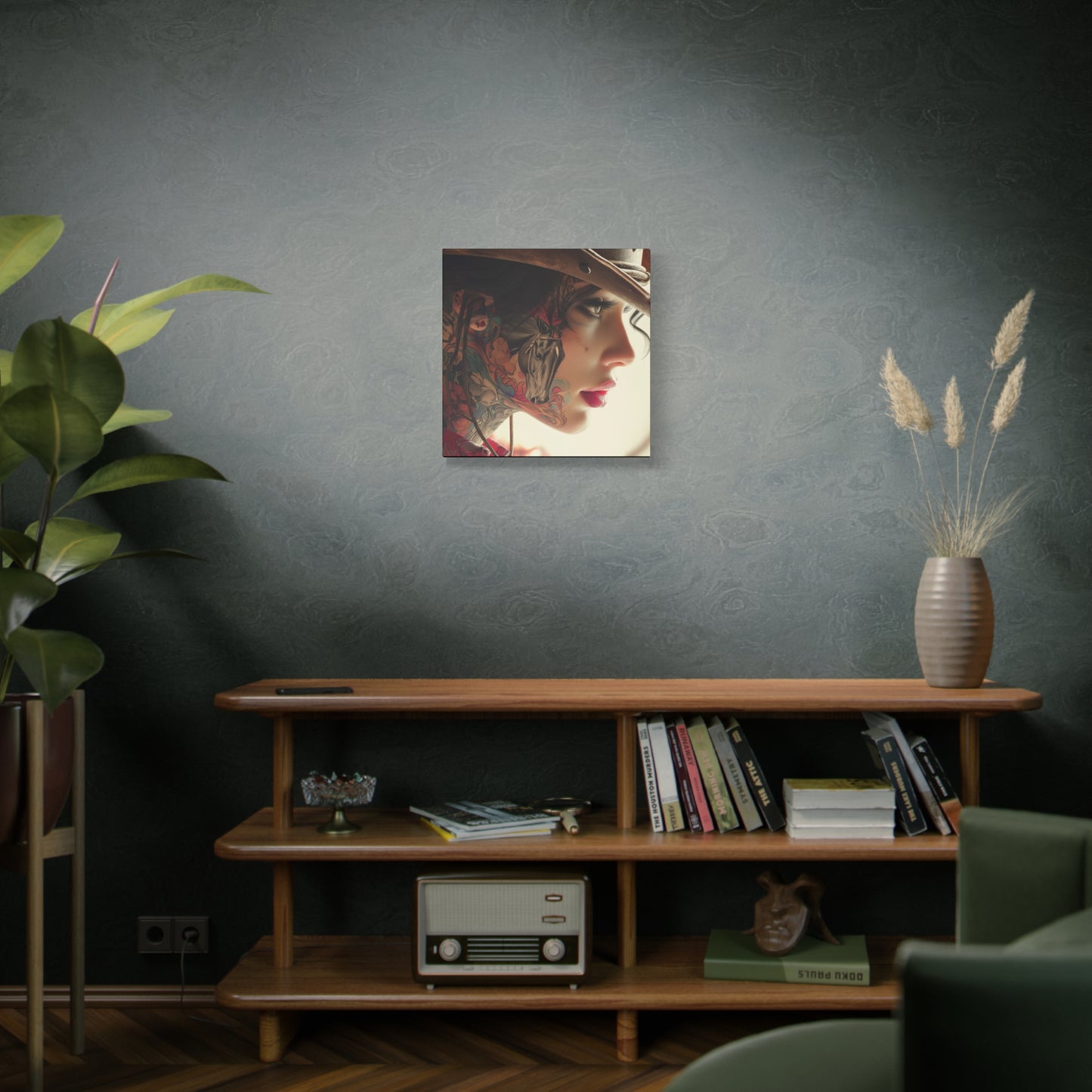 Gallery Wrapped Canvas, Wranglers and Wreckage Art Canvas, Erotic Pinup Art Canvas – Juniper
