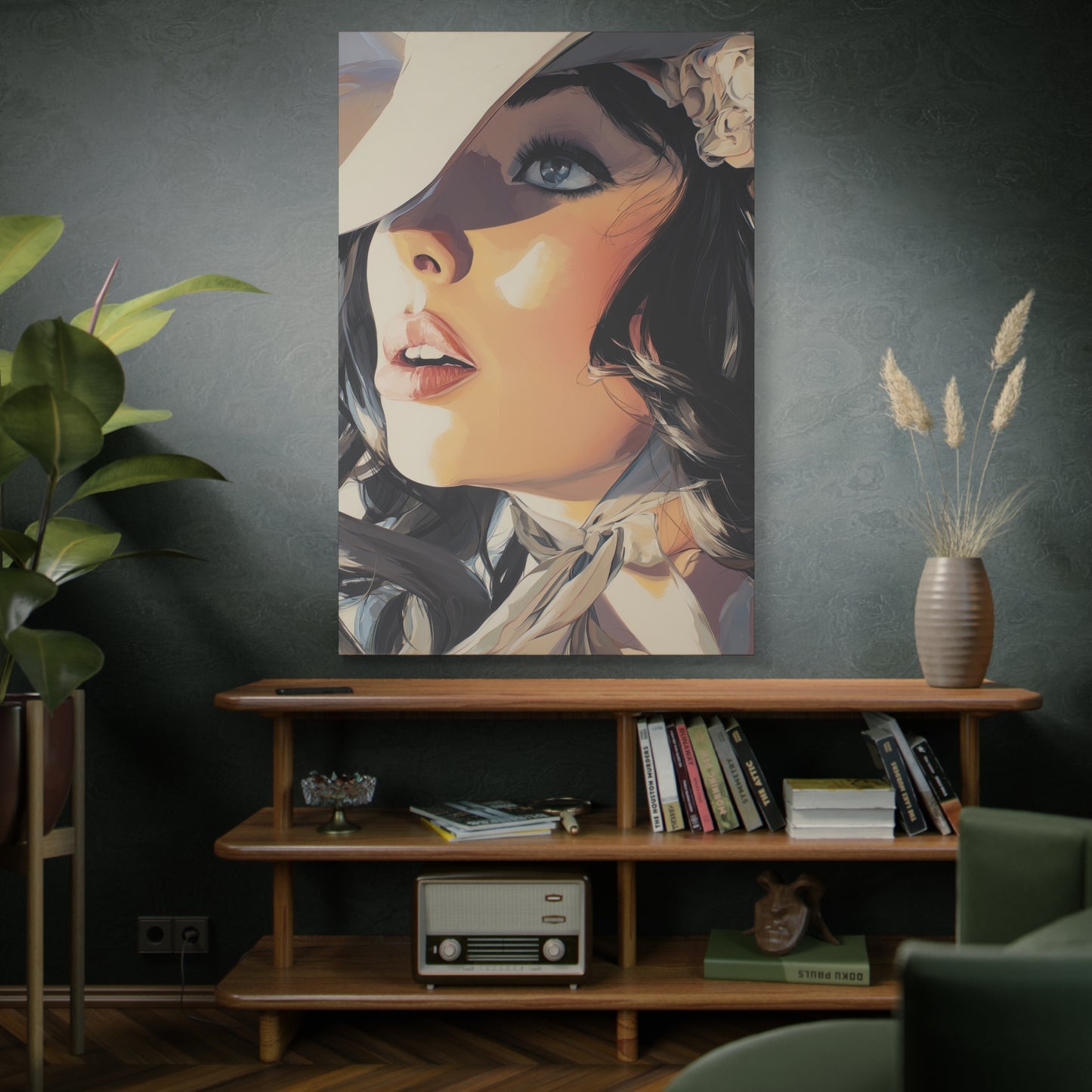 Gallery Wrapped Canvas, Wranglers and Wreckage Art Canvas, Erotic Pinup Art Canvas – Clementine