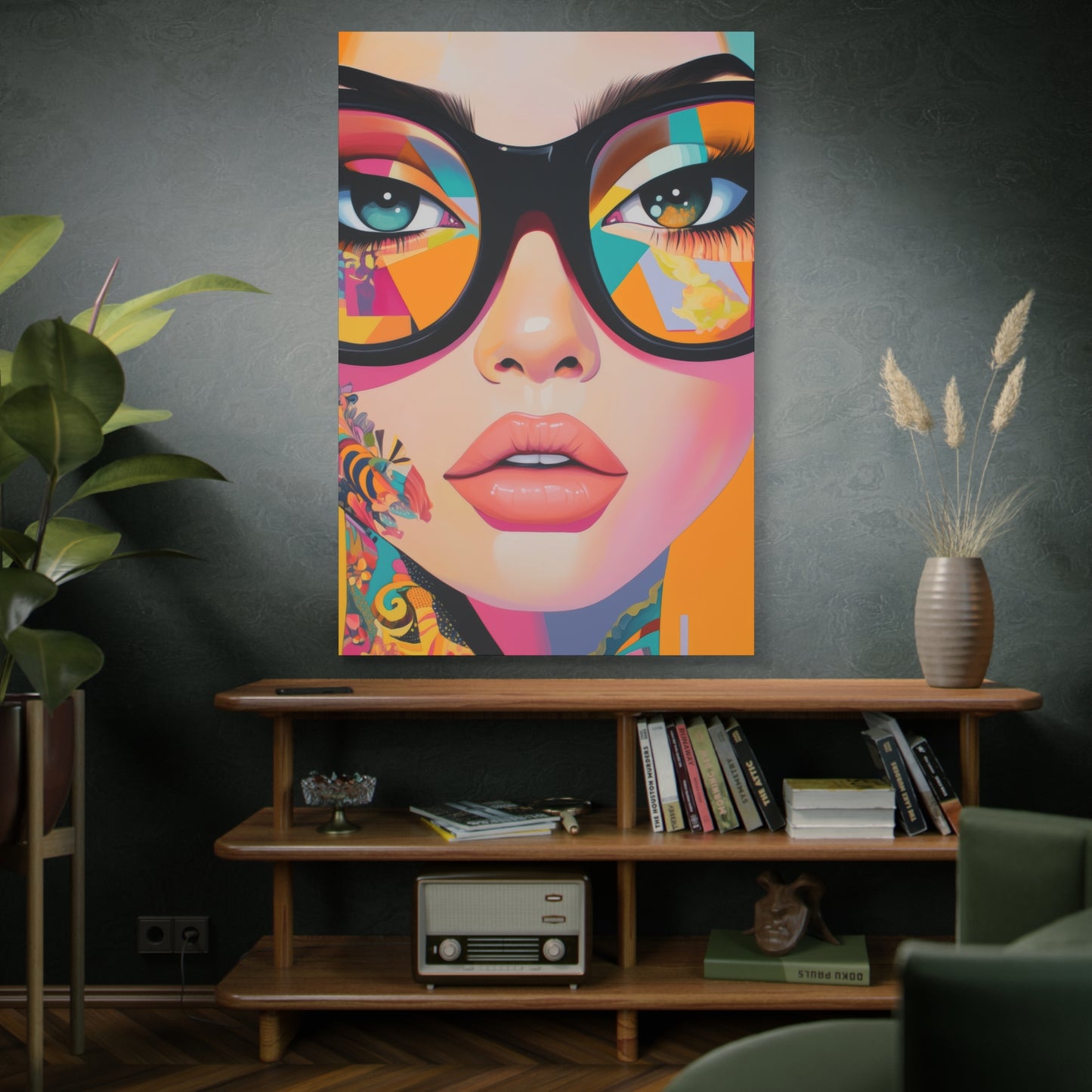 Canvas Gallery Wrap, Ladies in Lenses Wall Art, Abstract Femme Girl Art - Sabrina