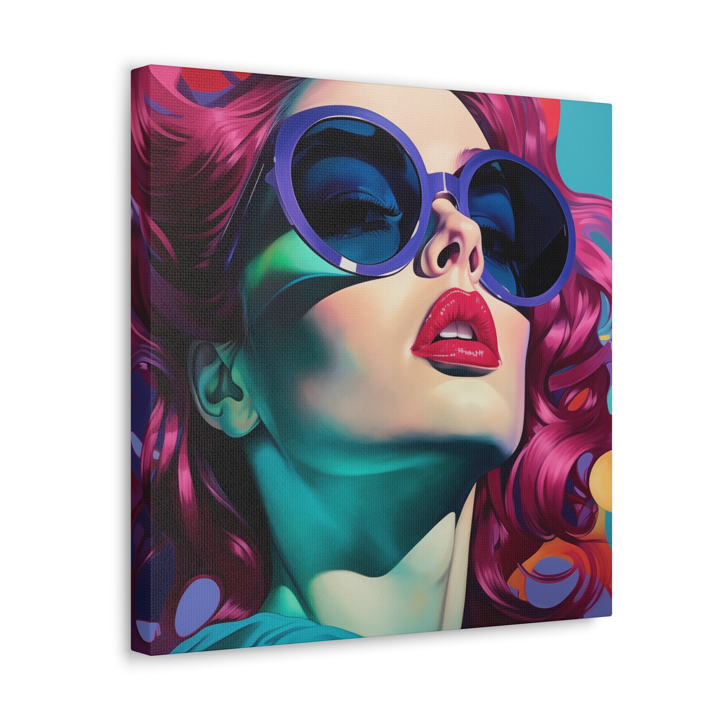 Canvas Gallery Wrapped High-Fashion Wall Art, Stylish Decor, Retro Femme Doll Pop Art – Electra