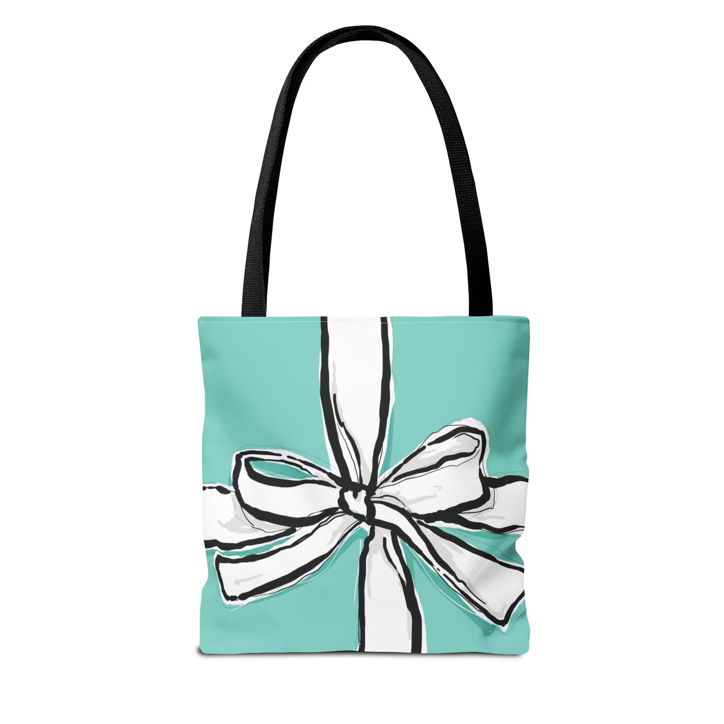 Robin Egg Blue Bow Tote Bag, Utility Tote - Breakfast at Tiffany Inspired Tote - Bow Tote