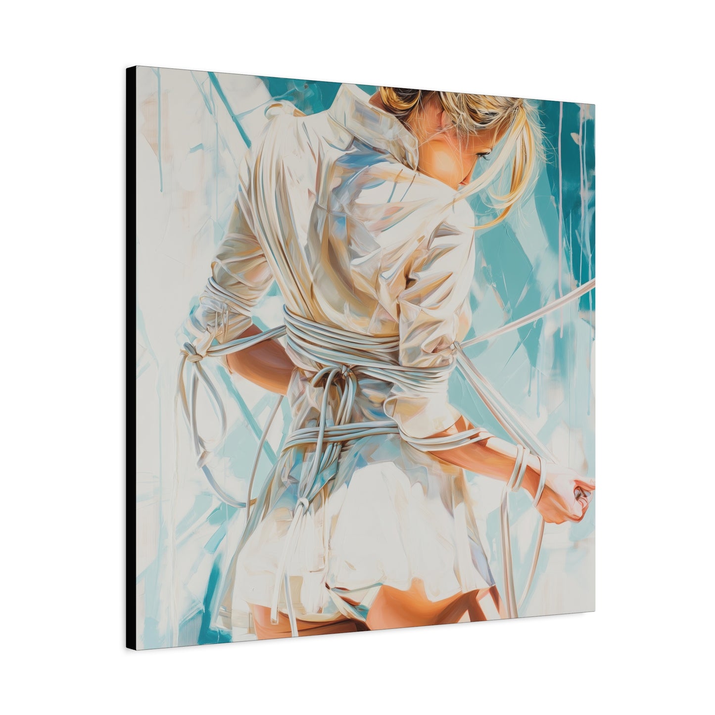 Gallery Wrapped Canvas, Ropes and Reverence Art Canvas, Erotic Shibari Art Canvas – Hannah's Sister