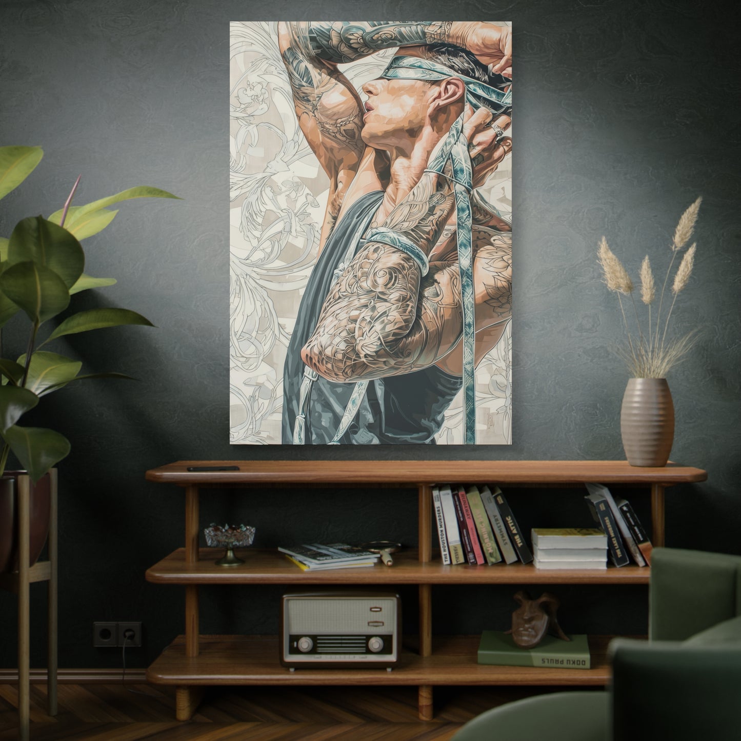 Gallery Wrapped Canvas, Ropes and Reverence Art Canvas, Erotic Shibari Art Canvas – Ronan