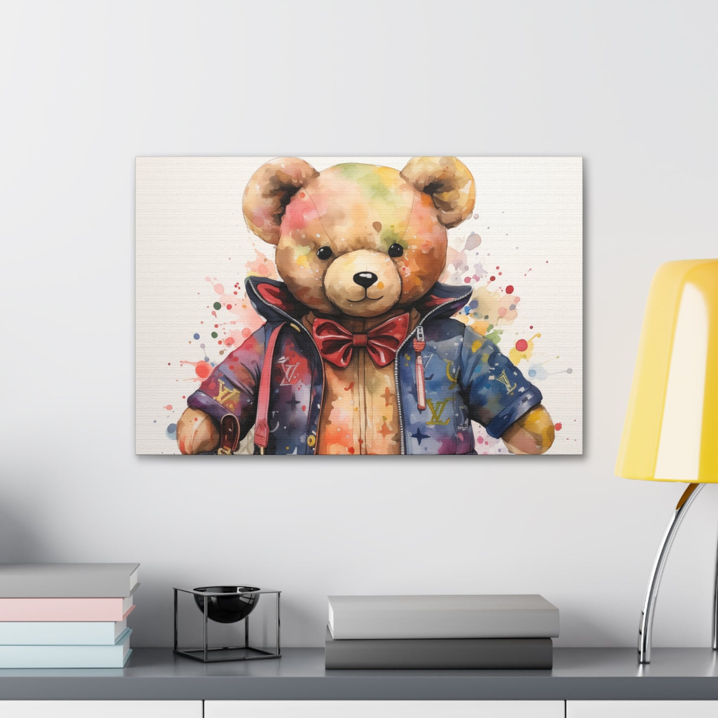 Canvas Gallery Wrap - LV Bear Wall Art - Drip