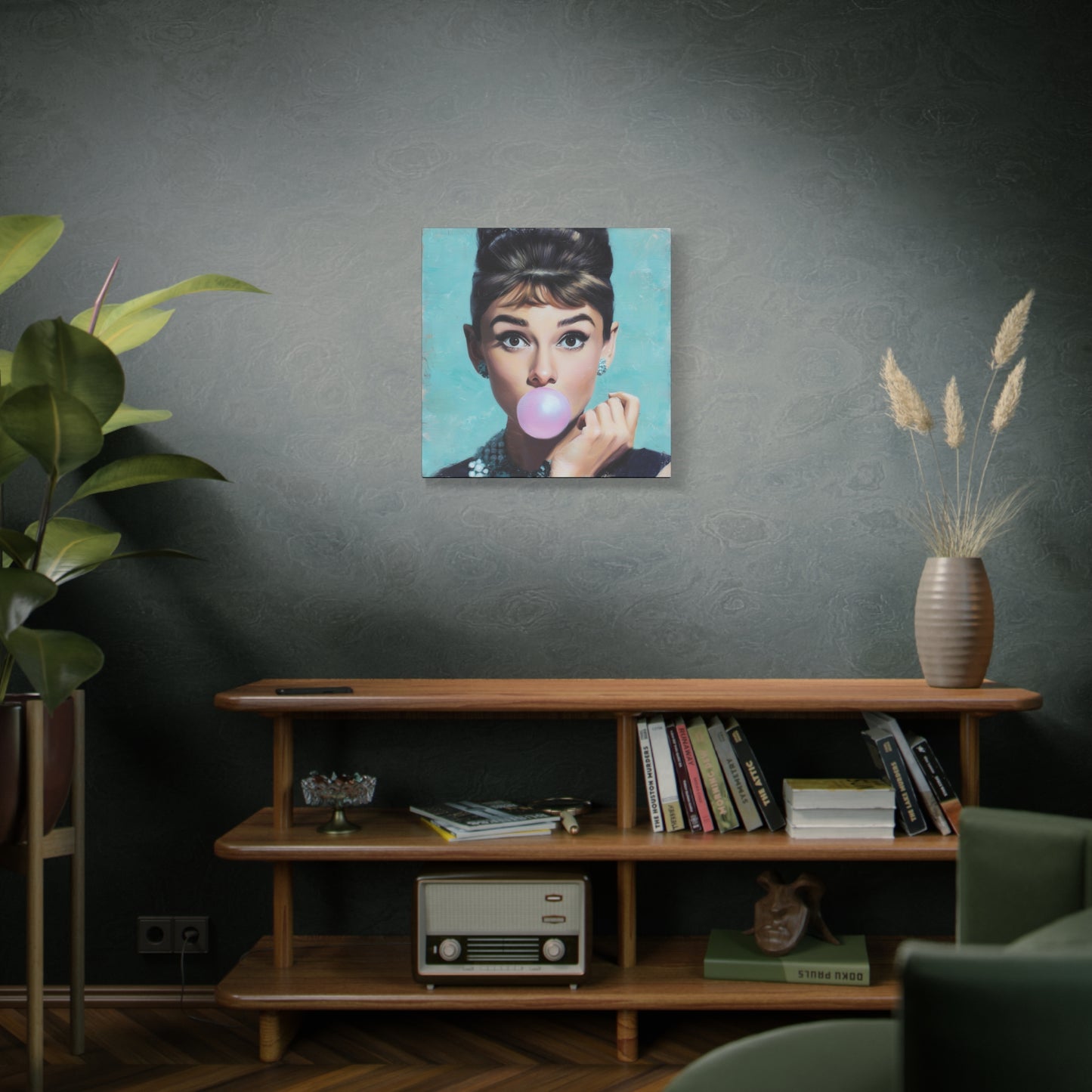 Gallery Wrapped Canvas, The Diva Project Art Canvas, Pinup Art Canvas – Audrey Hepburn - FIVE