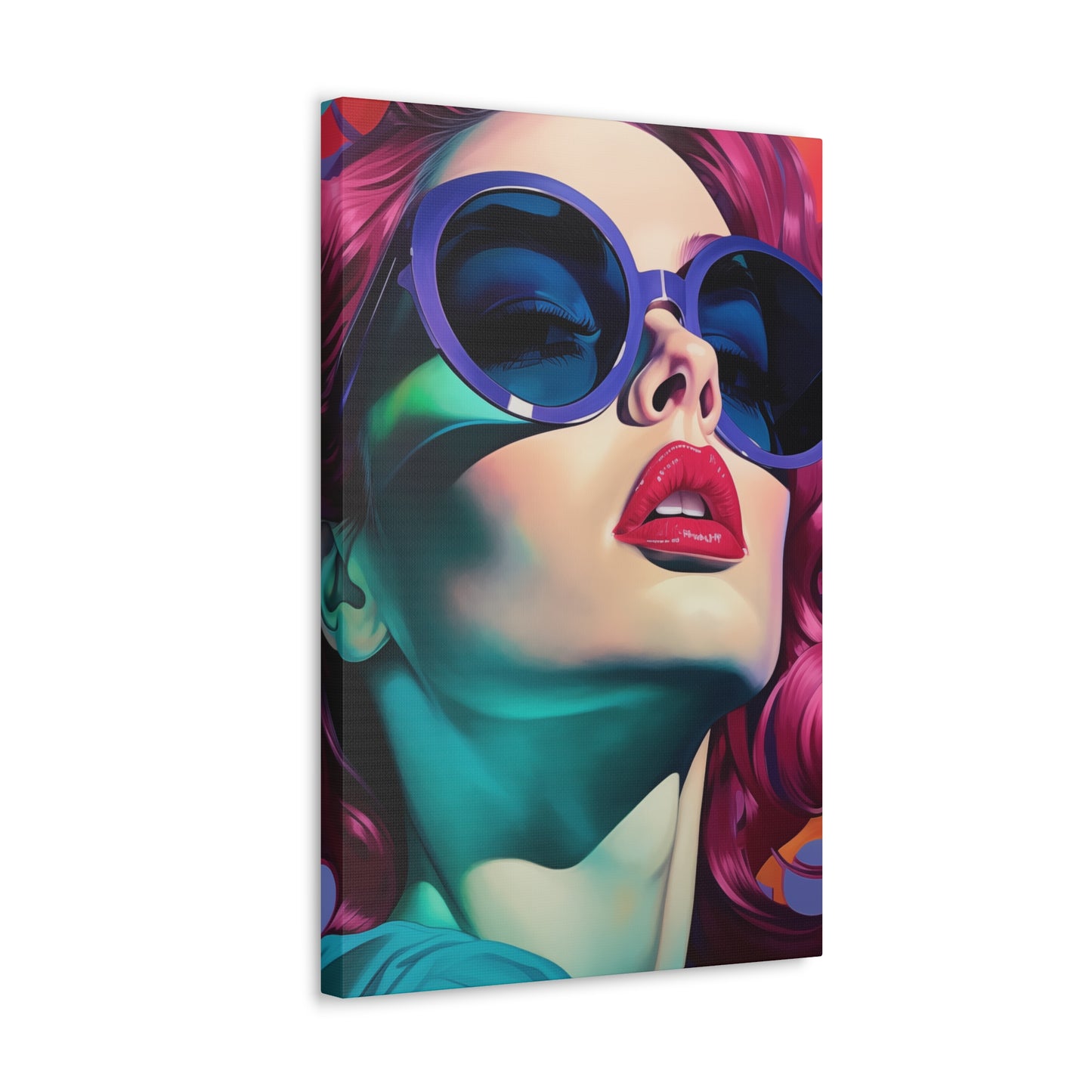 Canvas Gallery Wrapped High-Fashion Wall Art, Stylish Decor, Retro Femme Doll Pop Art – Electra