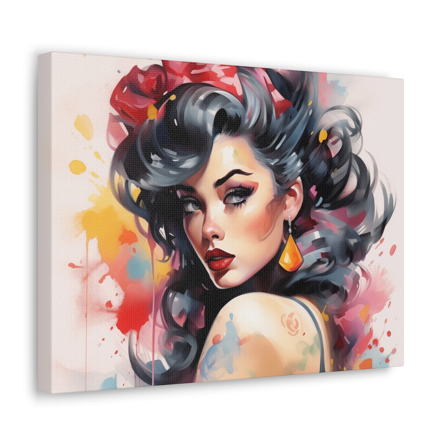 Canvas Wall Art, Gallery Wrapped Pop Art, Femme Doll Wall Art – Genevieve