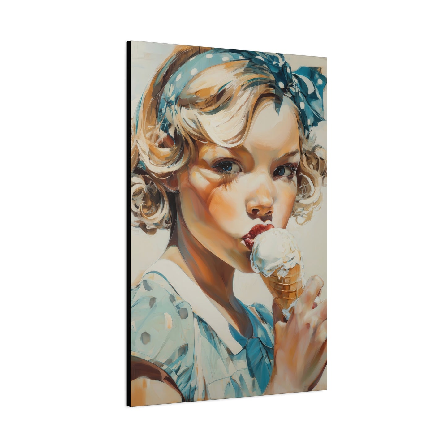 Gallery Wrapped Canvas, Sweet Summer Nostalgia, Sugar and Spice Art Canvas, Ice Cream Dreams Art – Nellie