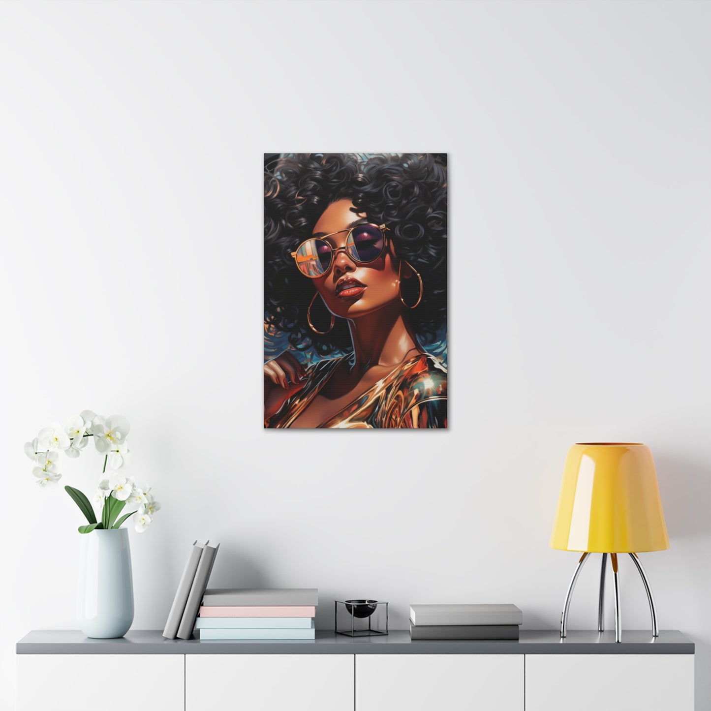 Gallery Wrapped Canvas, Retro Urban Queen, Femme Doll Art Canvas – Kesha