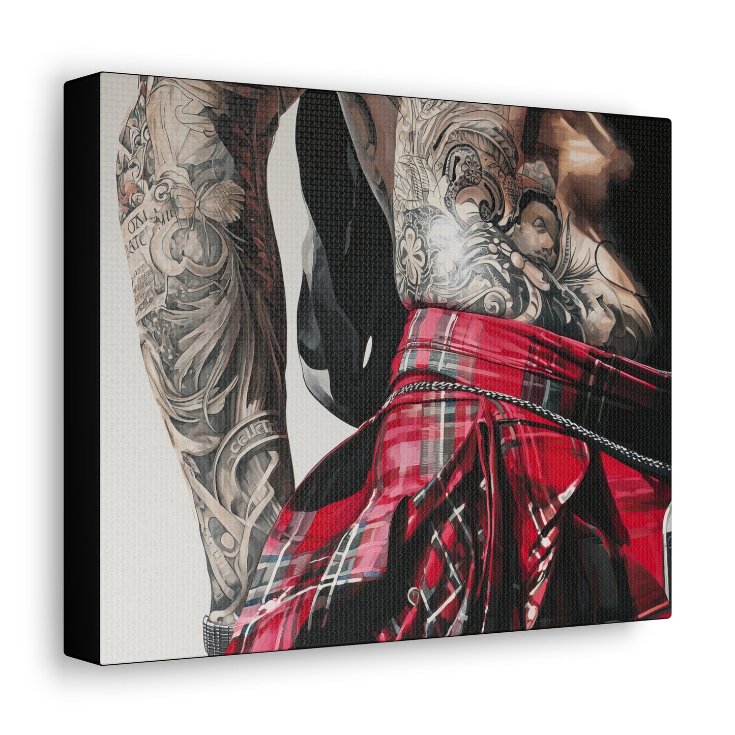 Gallery Wrapped Canvas, Kilts and Carnage Art Canvas, Erotic Pinup Art Canvas – Alexander