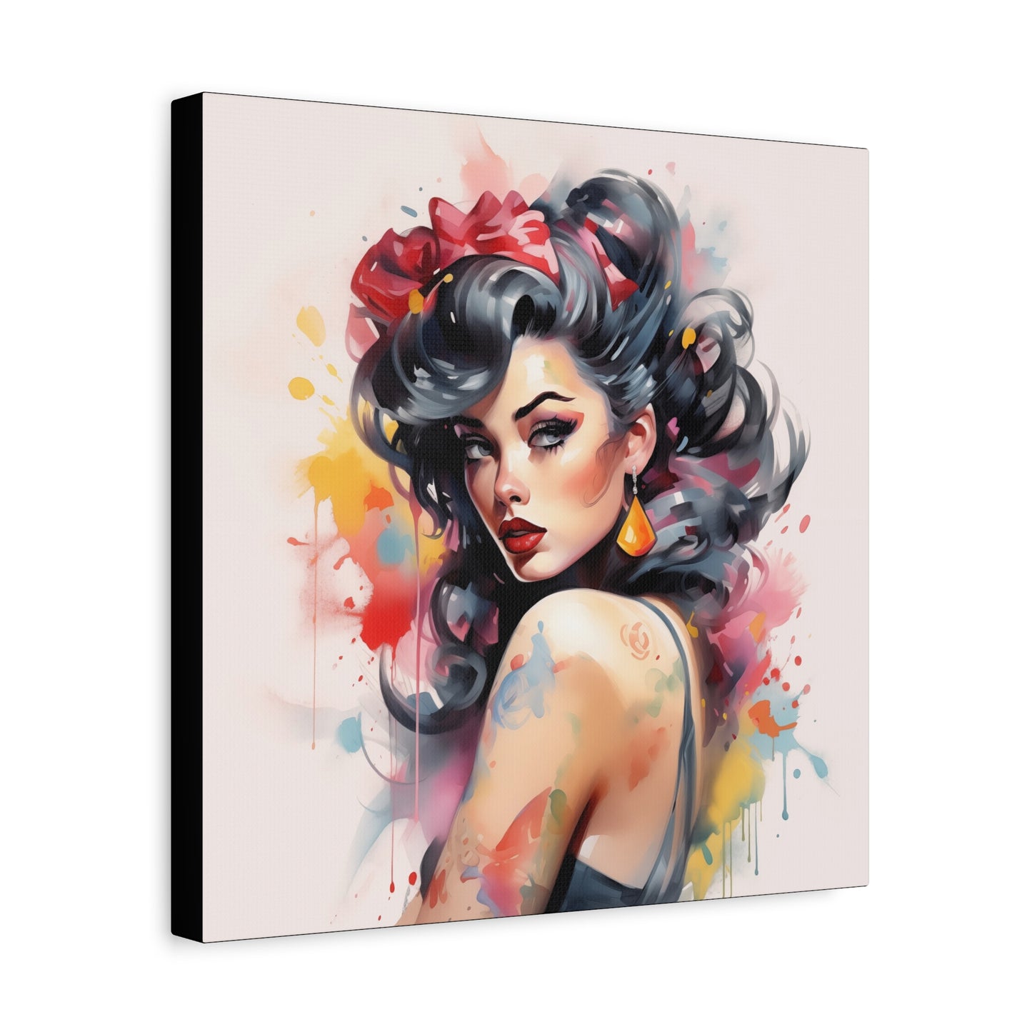 Canvas Wall Art, Gallery Wrapped Pop Art, Femme Doll Wall Art – Genevieve