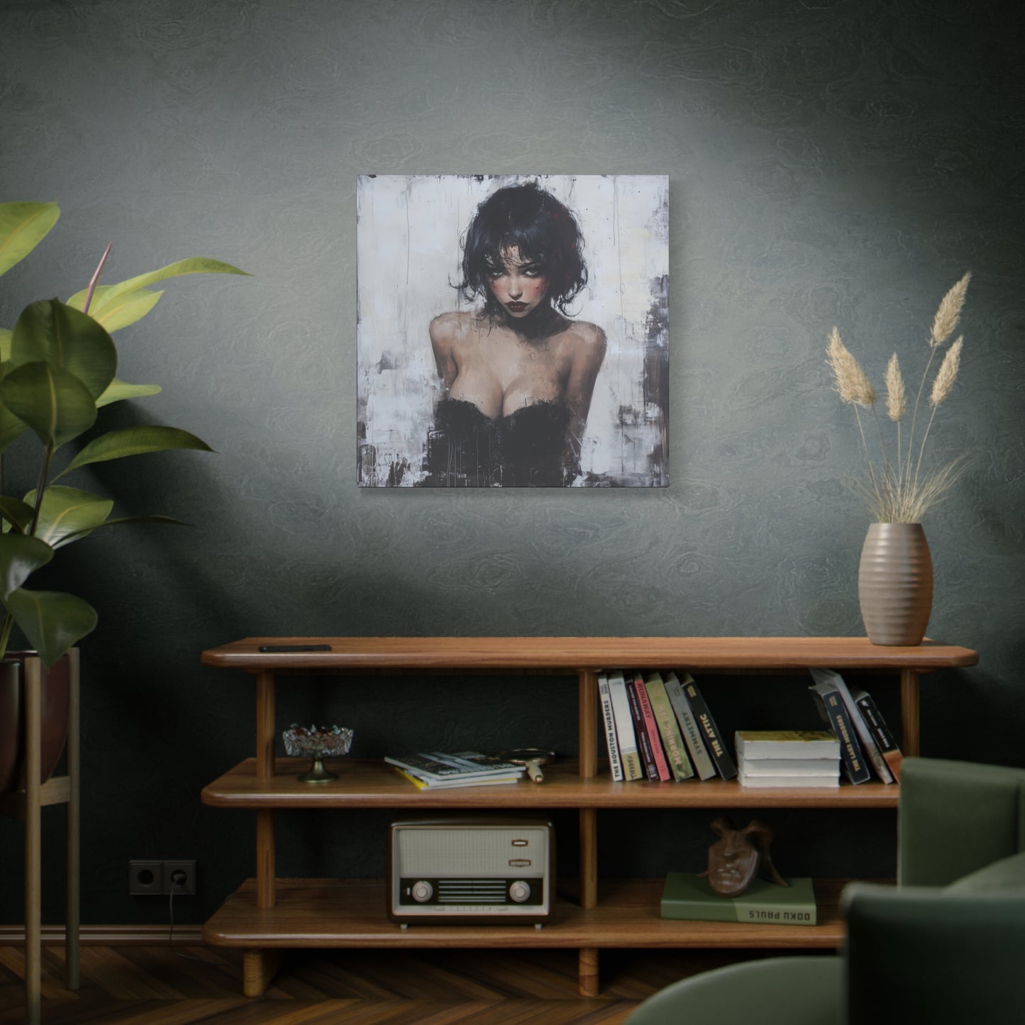 Gallery Wrapped Canvas, Sinners and Saints Art Canvas, Erotic Pinup Art Canvas – Lorna