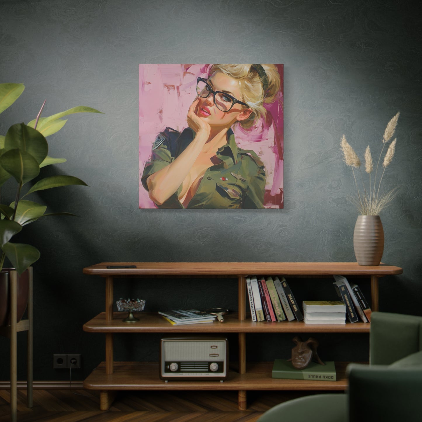 Gallery Wrapped Canvas, Liberty and Lace Art Canvas, Erotic Pinup Art Canvas – Roxanne