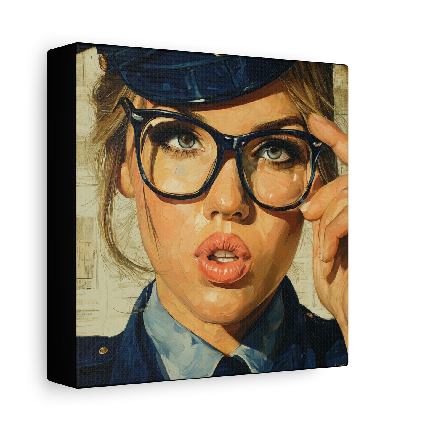 Gallery Wrapped Canvas, Liberty and Lace Art Canvas, Erotic Pinup Art Canvas – Dixie