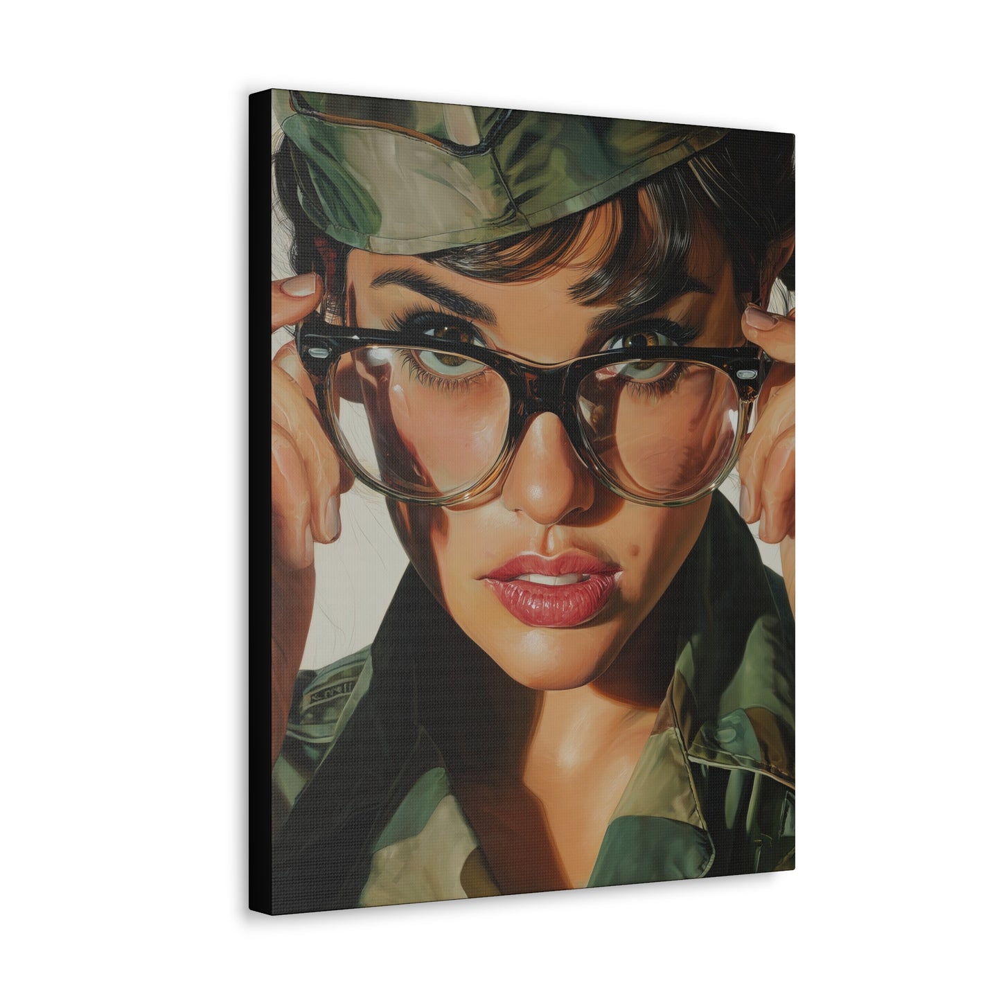 Gallery Wrapped Canvas, Liberty and Lace Art Canvas, Erotic Pinup Art Canvas – Erica