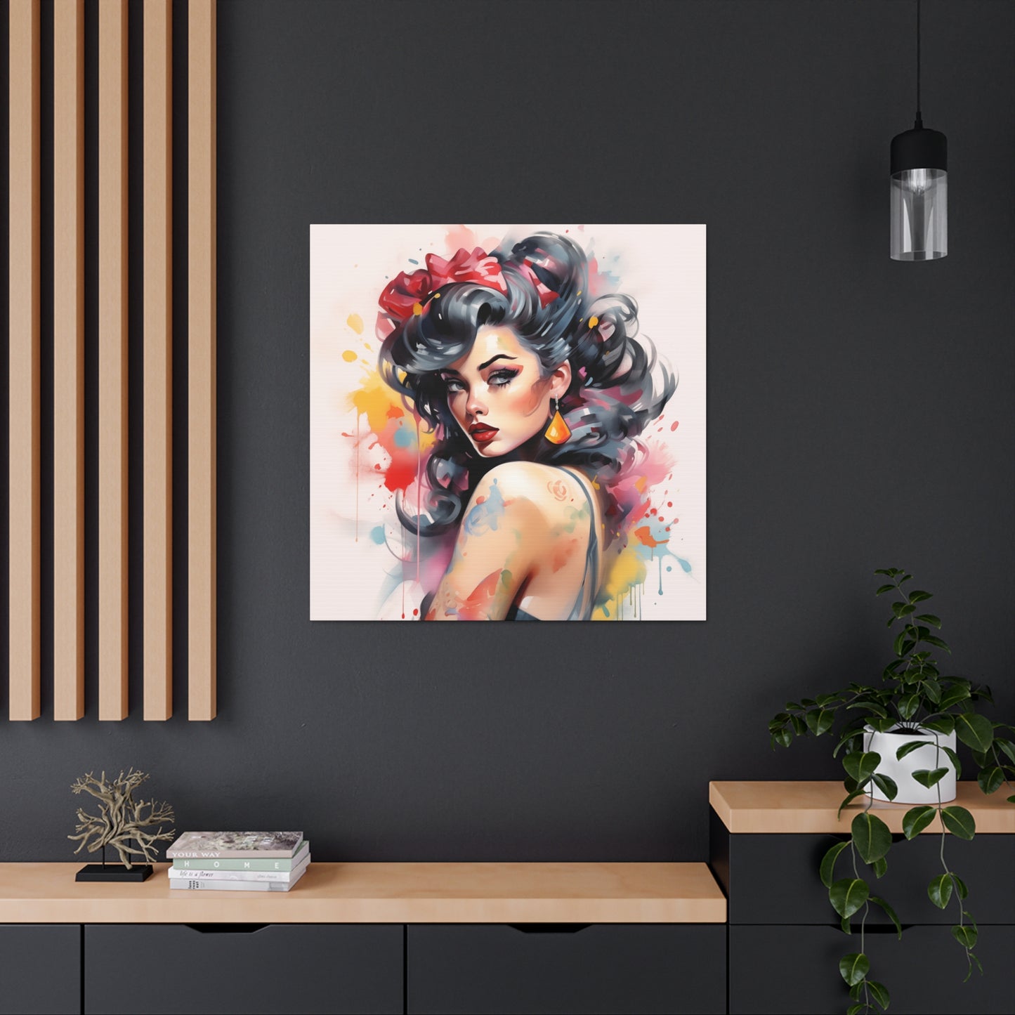 Canvas Wall Art, Gallery Wrapped Pop Art, Femme Doll Wall Art – Genevieve