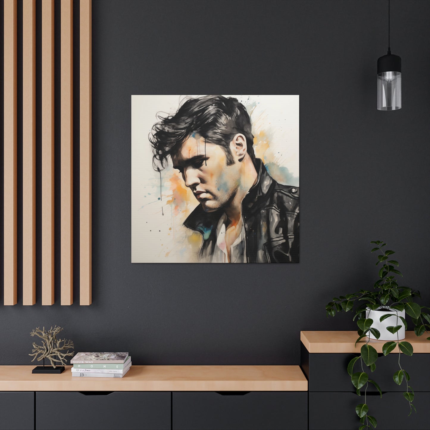 Gallery Wrapped Canvas, Celebrity Inspired, Pop Art Canvas – Elvis Also