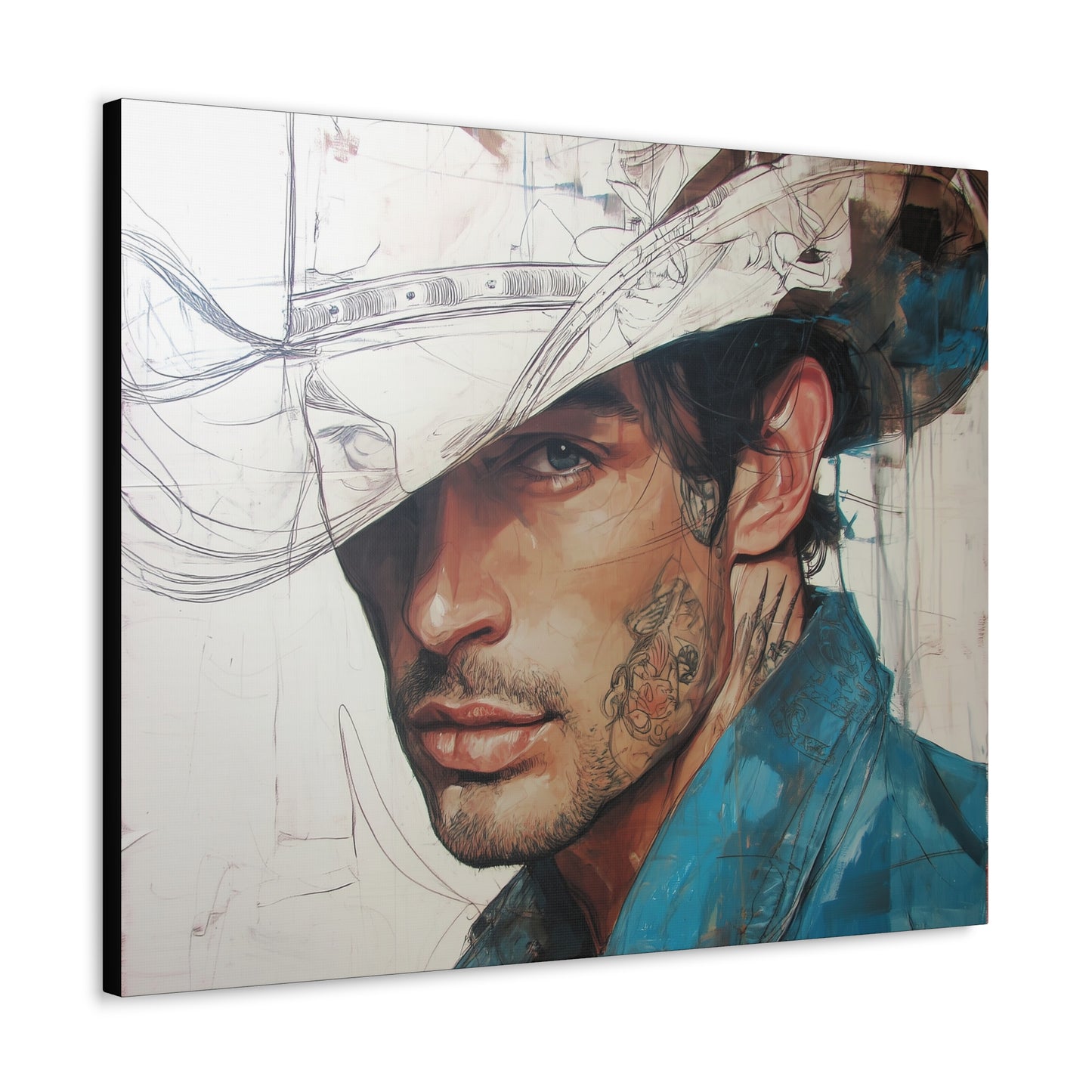 Gallery Wrapped Canvas, Wranglers and Wreckage Art Canvas, Erotic Pinup Art Canvas – Jack