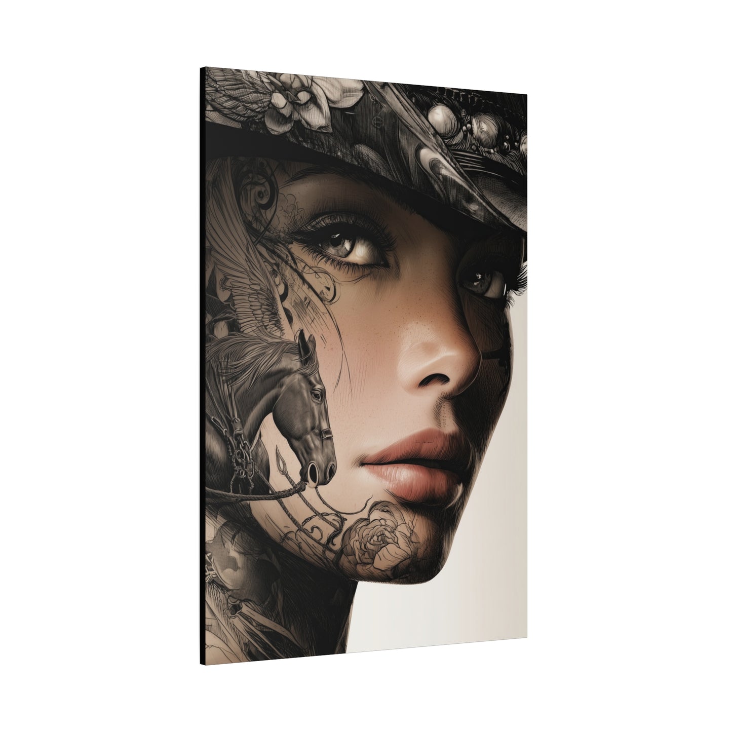 Gallery Wrapped Canvas, Wranglers and Wreckage Art Canvas, Erotic Pinup Art Canvas – Memphis