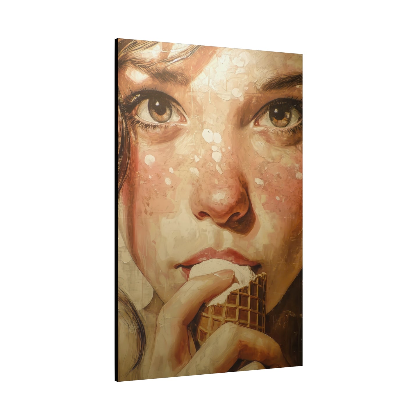 Gallery Wrapped Canvas, Sweet Summer Nostalgia, Sugar and Spice Art Canvas, Ice Cream Dreams Art – Fern