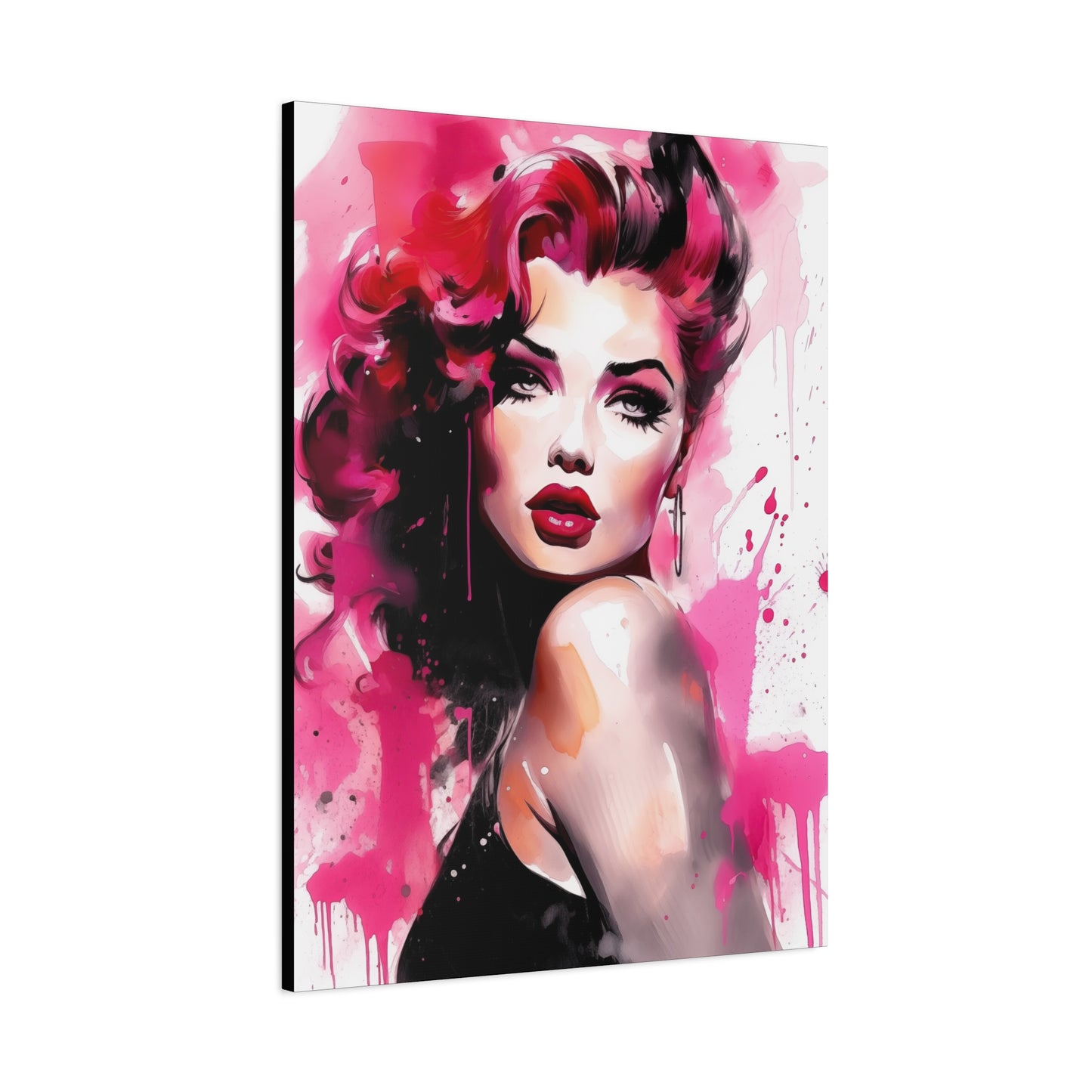Gallery Wrapped Canvas, Tattooed Beauty, Femme Doll Pop Art Canvas – Thalia